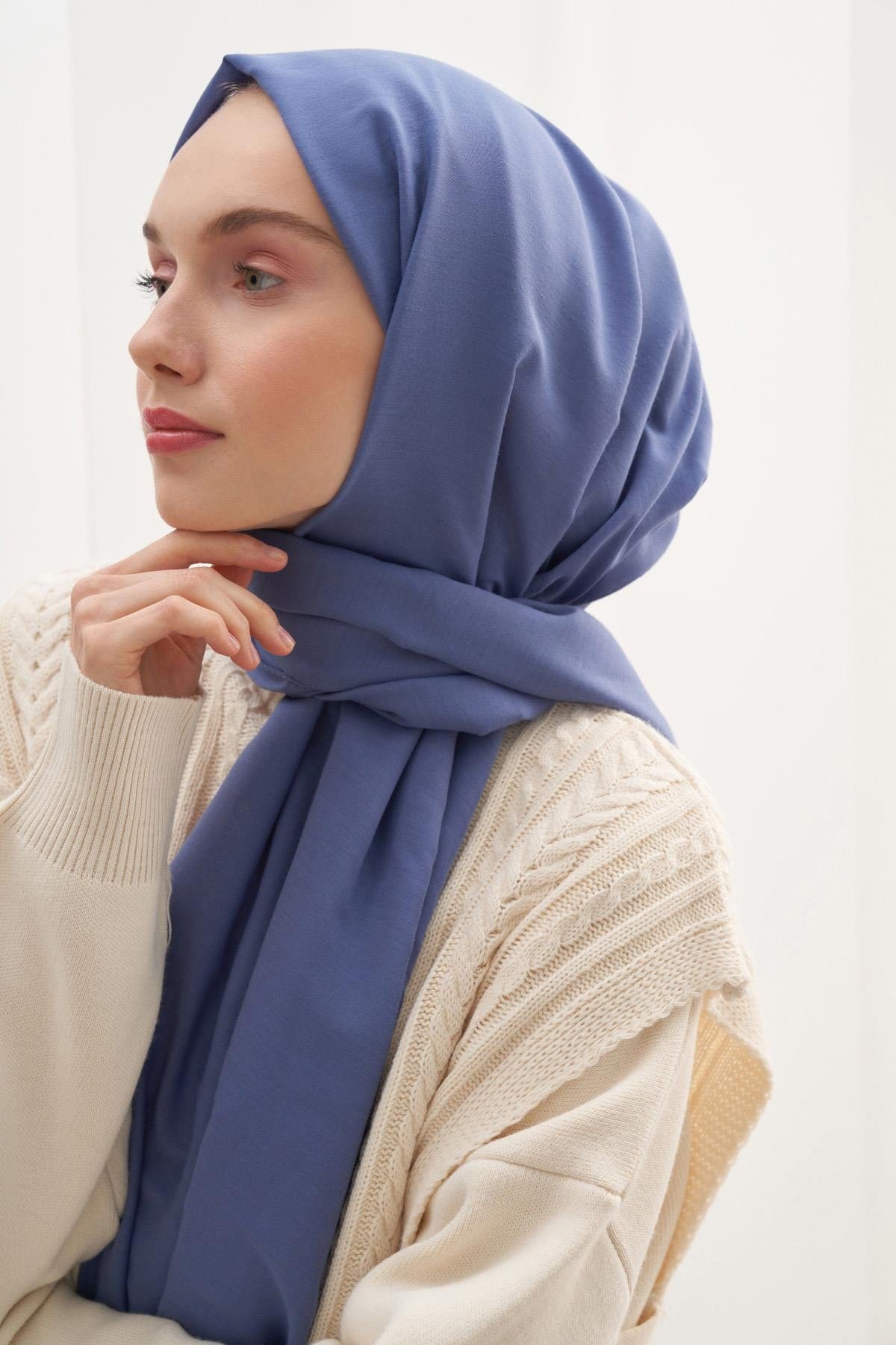 COMPACT PLAIN COTTON SCARF