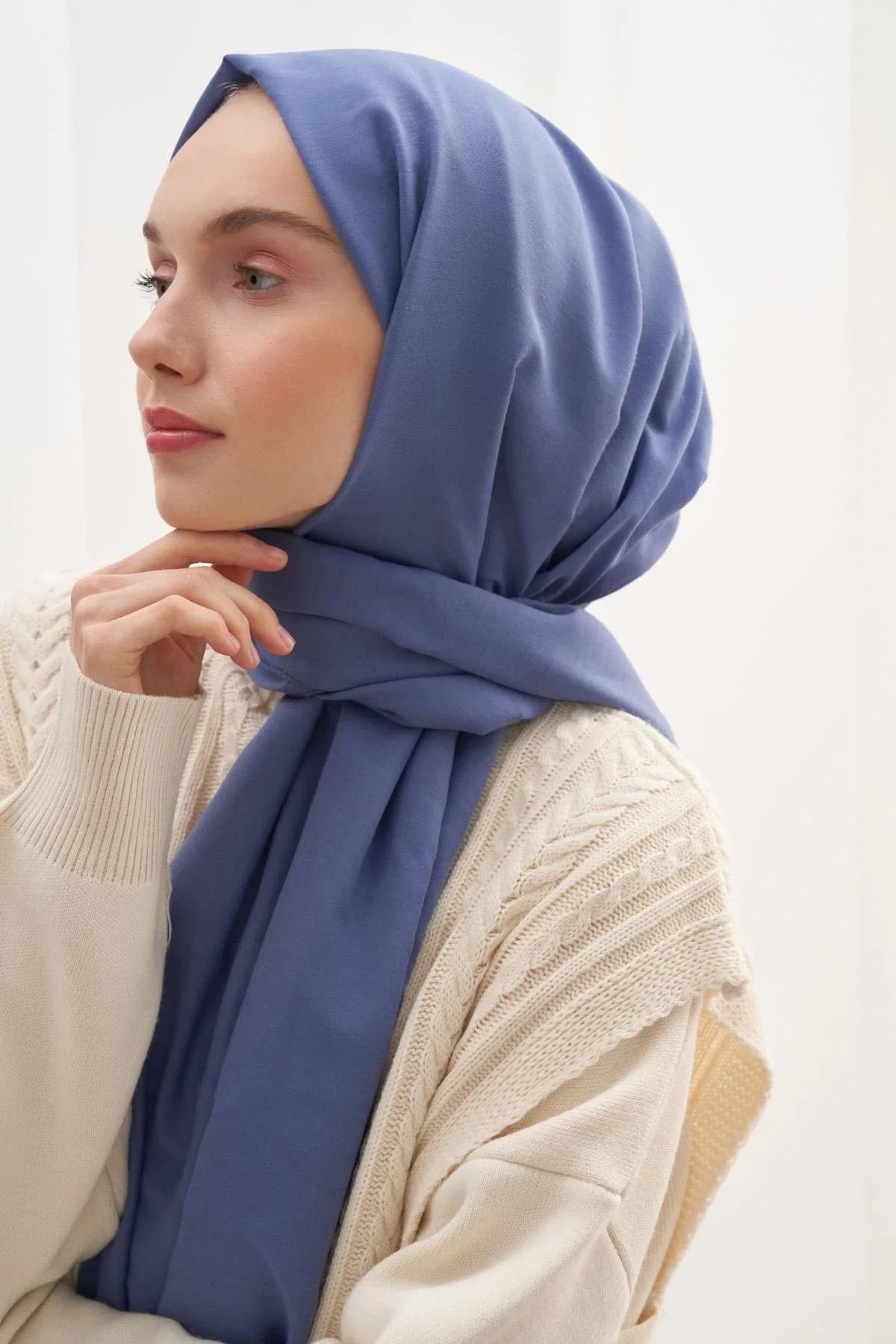 COMPACT PLAIN COTTON SCARF
