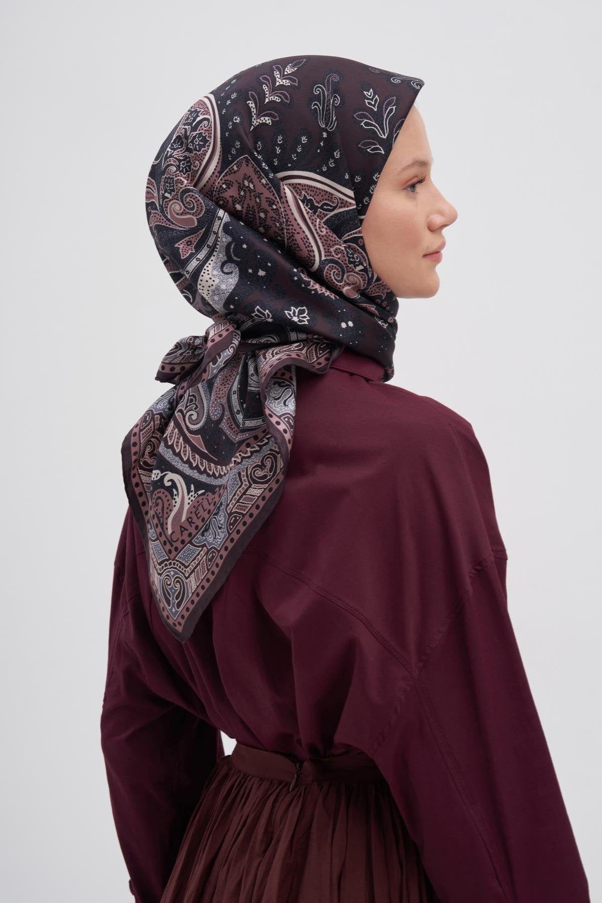MULBARY SİLK SQUARE SCARF