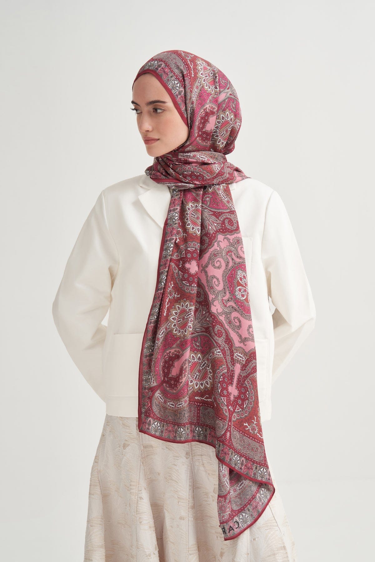 Aria Incira Viscose Scarf Fuchsia