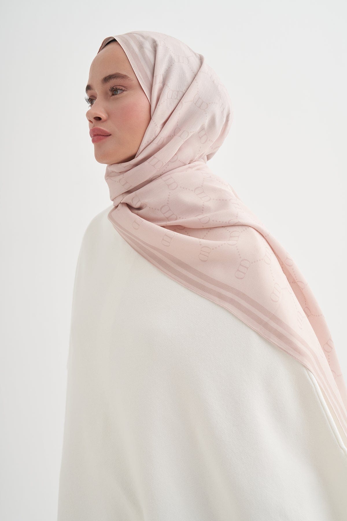 Asymmetric Knit Robe Ecru