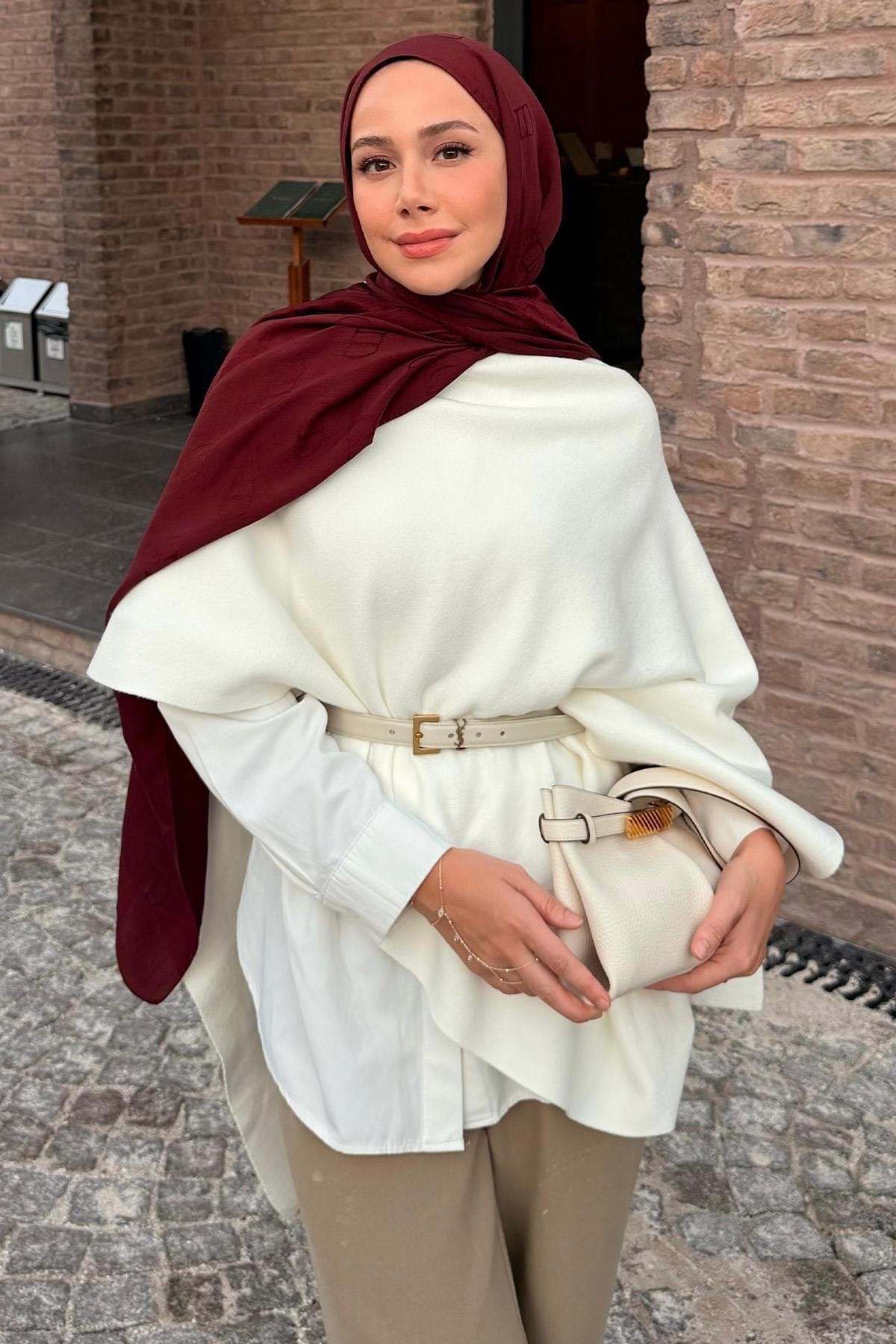 Asymmetric Knit Robe Ecru