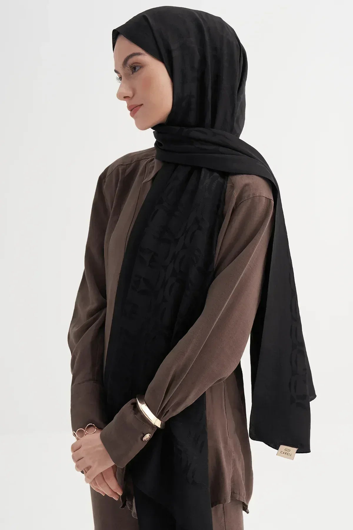blok-pattern-rina-viscose-scarf-black-4440 - Carell Hijab