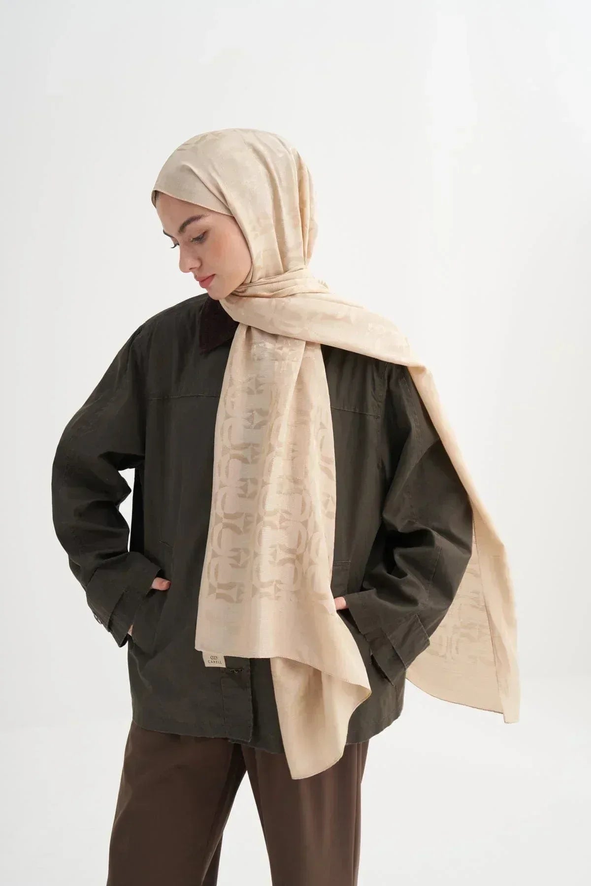 blok-pattern-rina-viscose-scarf-camel-4734 - Carell Hijab