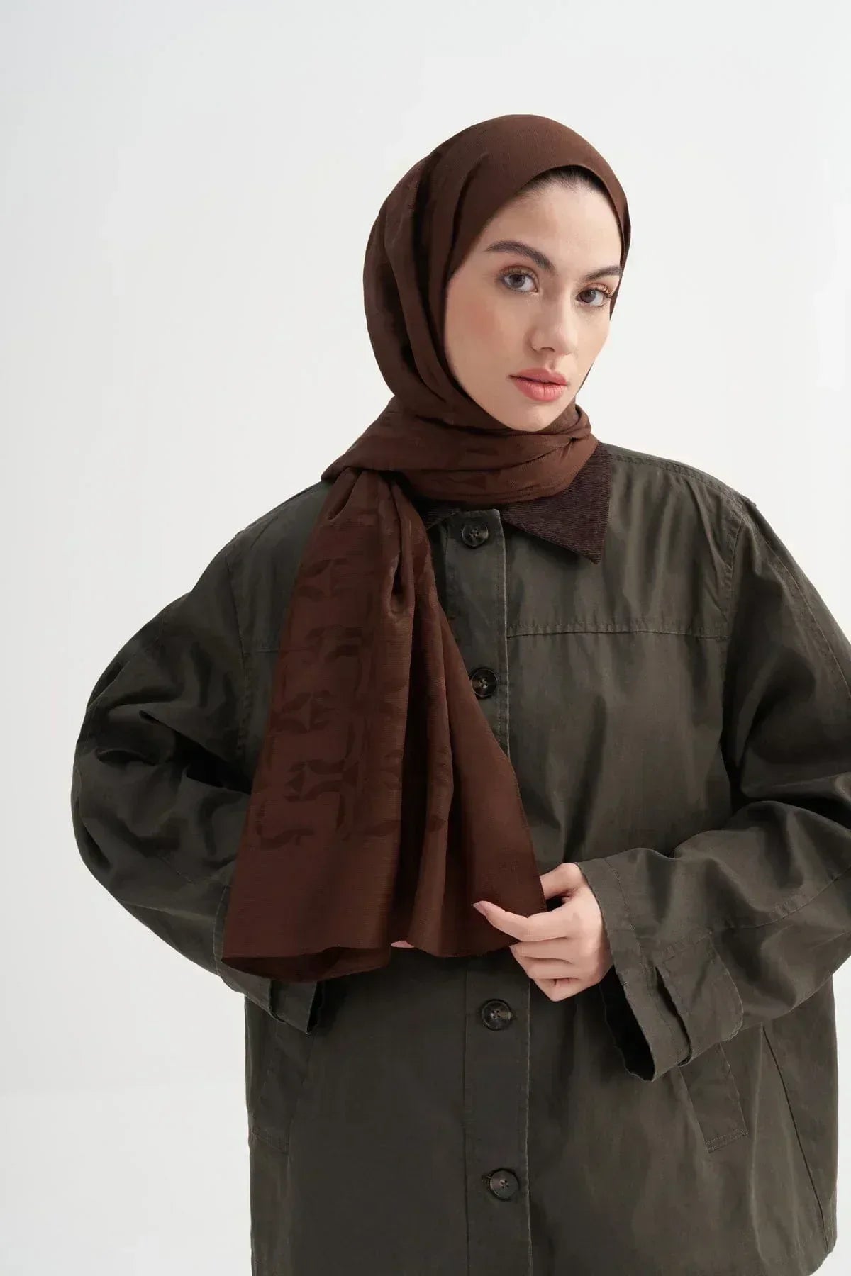 blok-pattern-rina-viscose-scarf-dark-brown-4654 - Carell Hijab