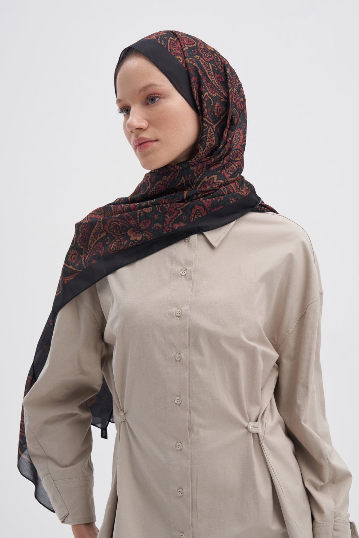 Bloom Nilla Cotton Scarf Dark
