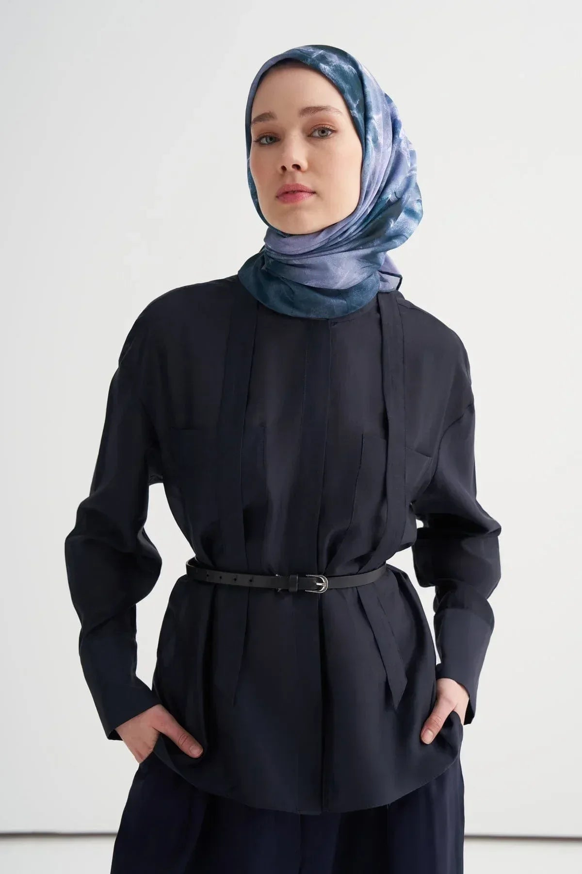bloomia-soft-scarf-blue-4901 - Carell Hijab