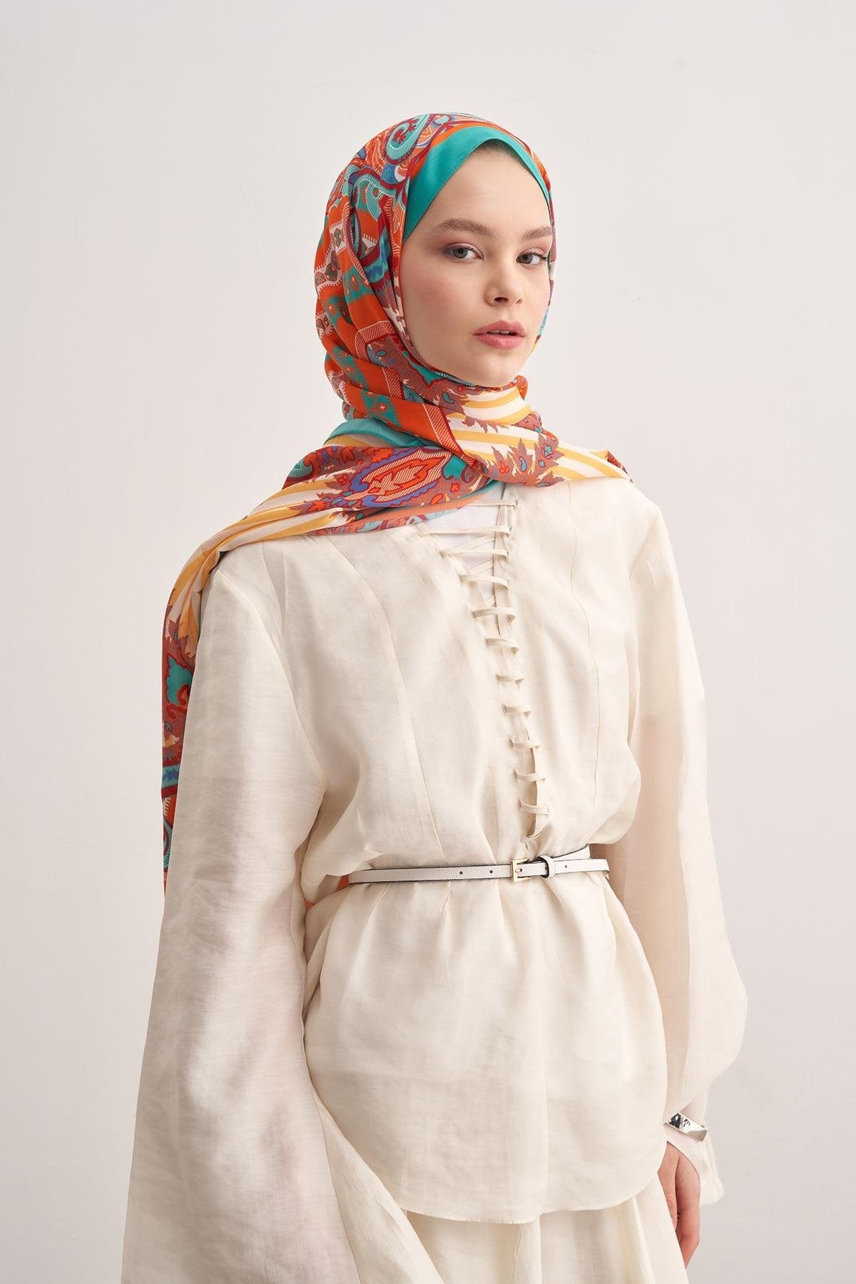 Bloomline Vela Viscose Scarf Aqua Green