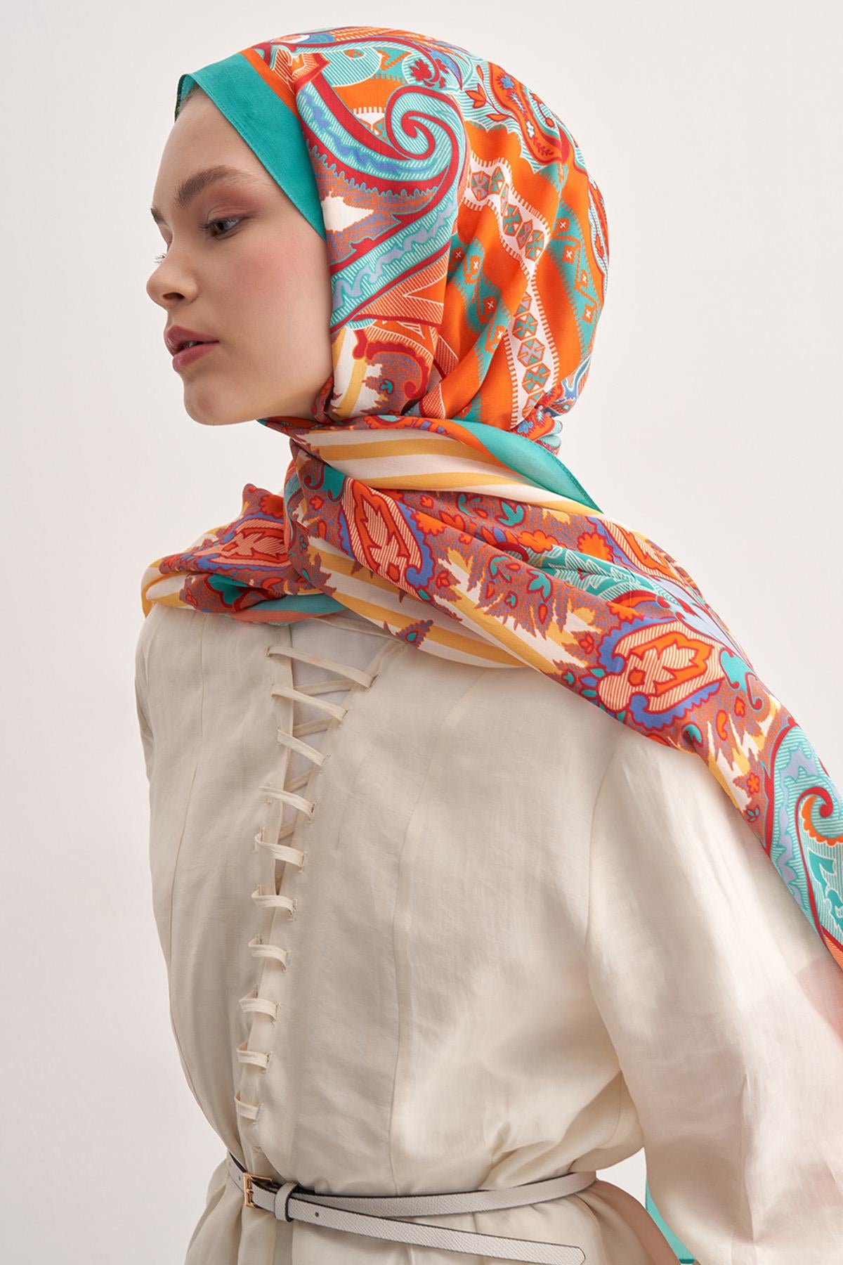Bloomline Vela Viscose Scarf Aqua Green