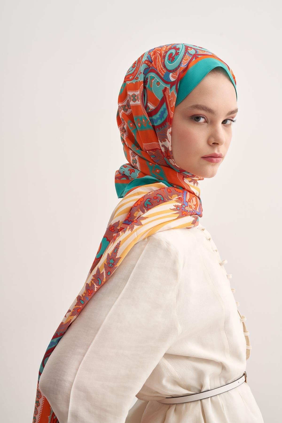 Bloomline Vela Viscose Scarf Aqua Green