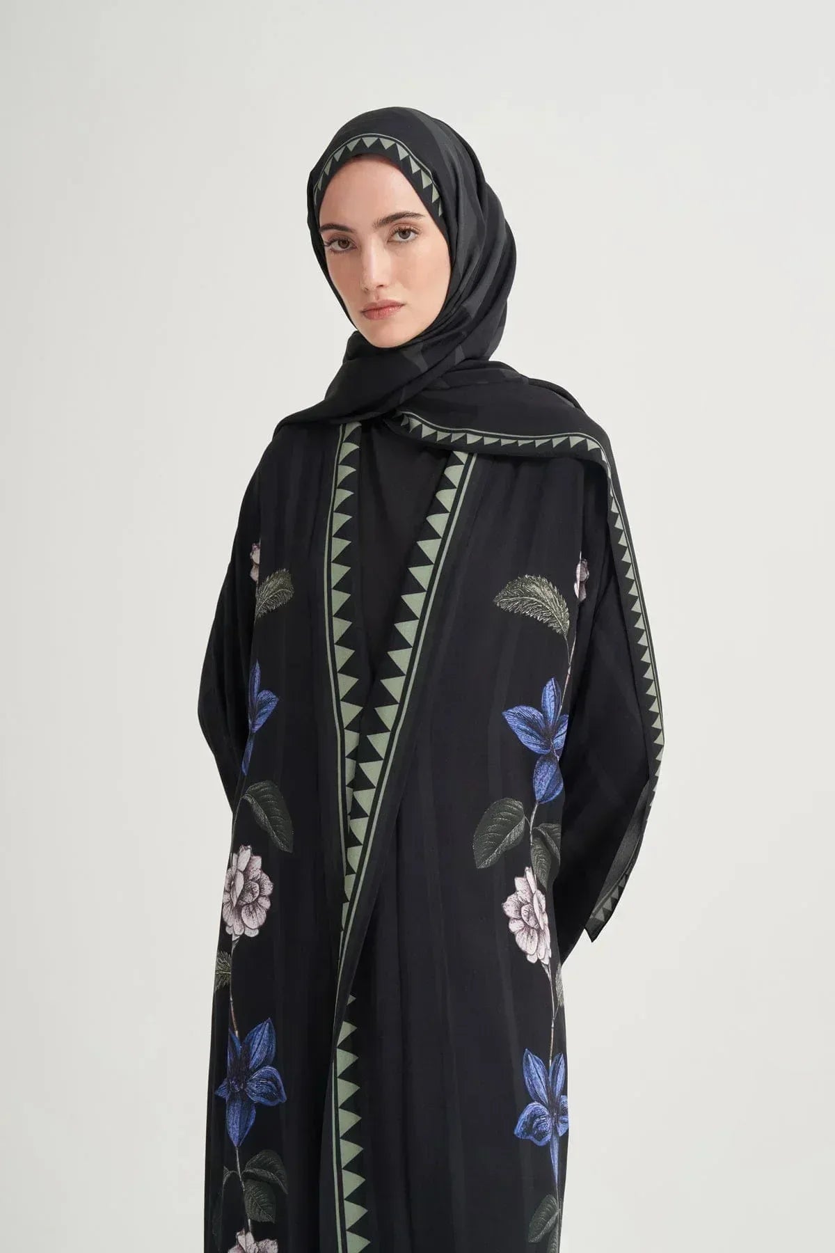 blossra-monogram-viscose-scarf-black-4530 - Carell Hijab