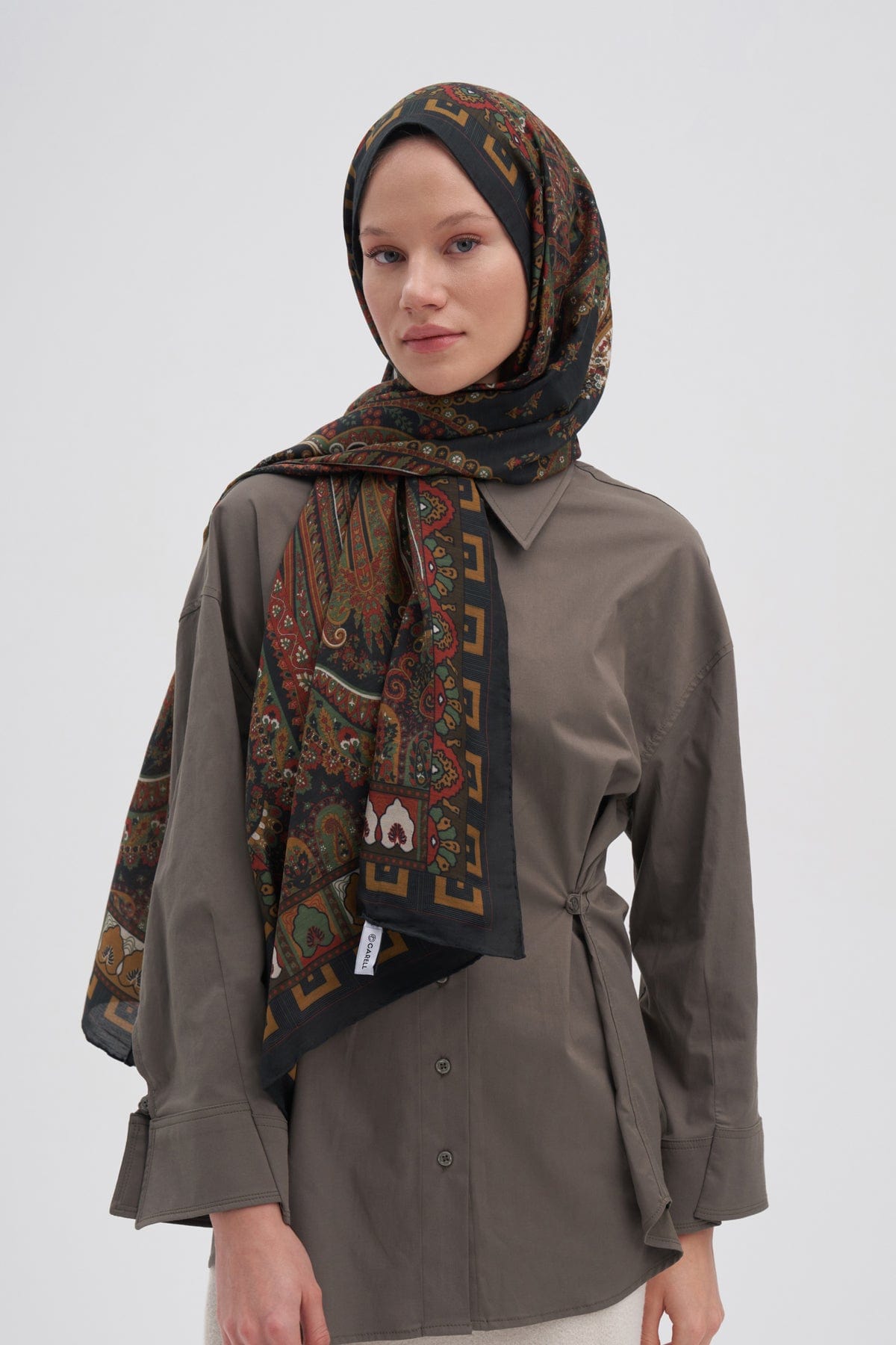 Breeze Early Silk Scarf Dark