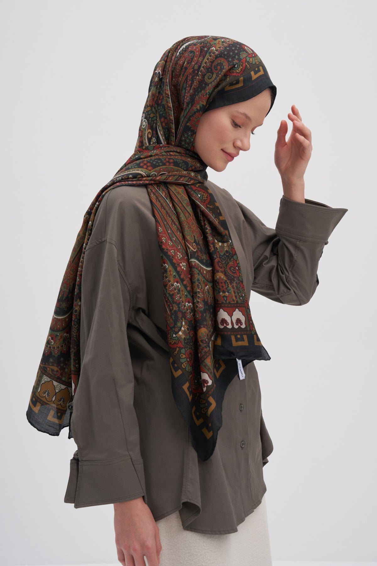Breeze Early Silk Scarf Dark