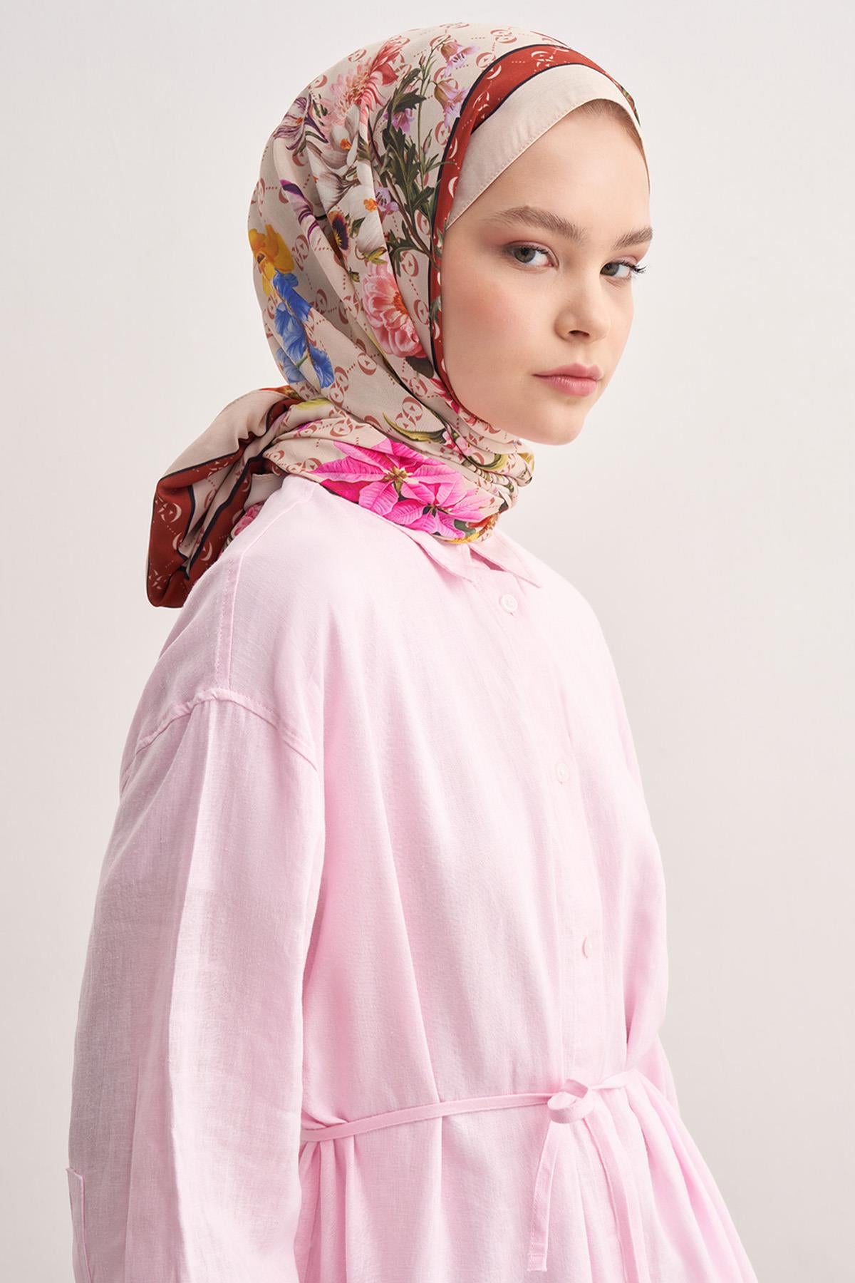 C Monogram Viscose Scarf Cream