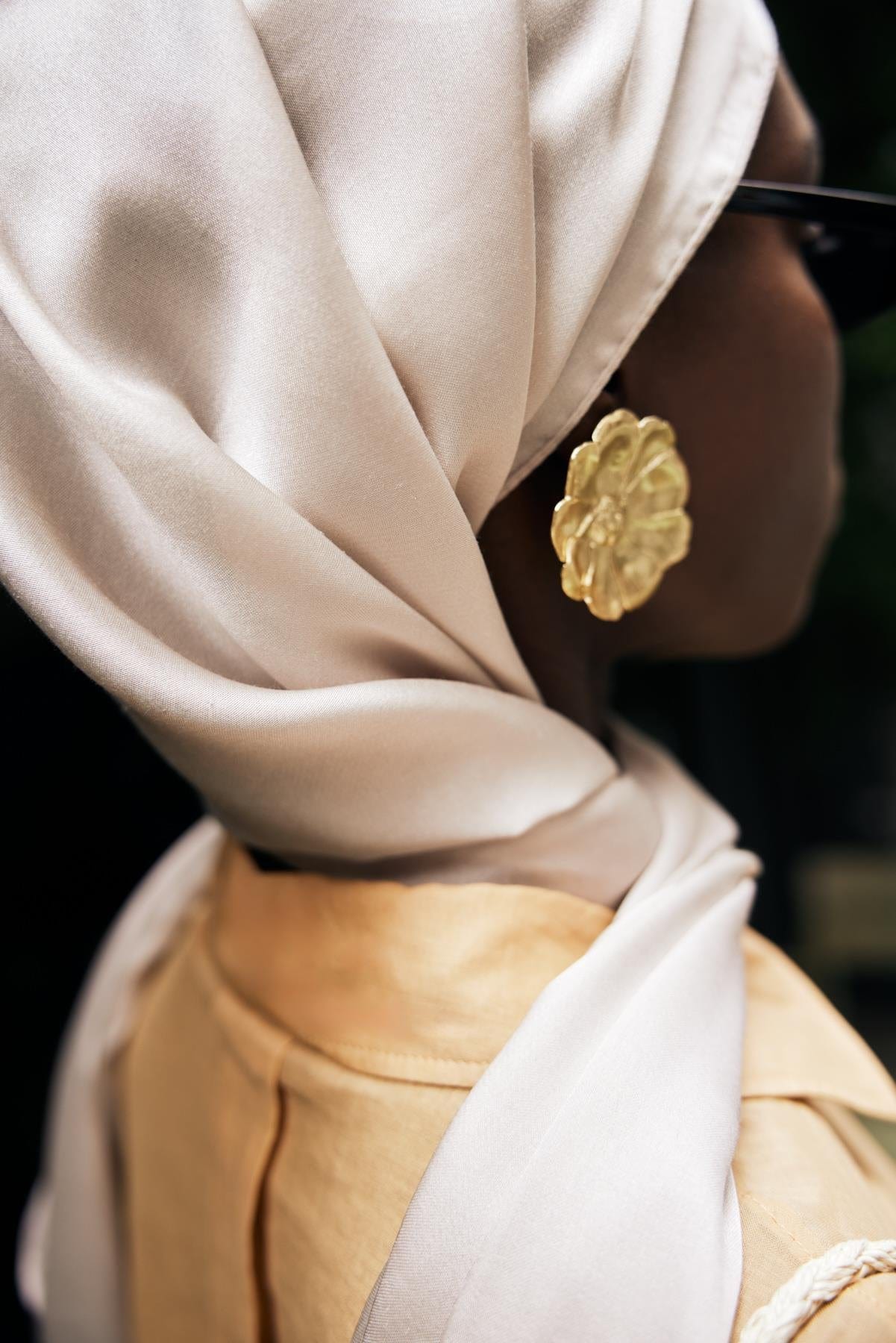 Chantouk Reversible Silk Scarf Camel