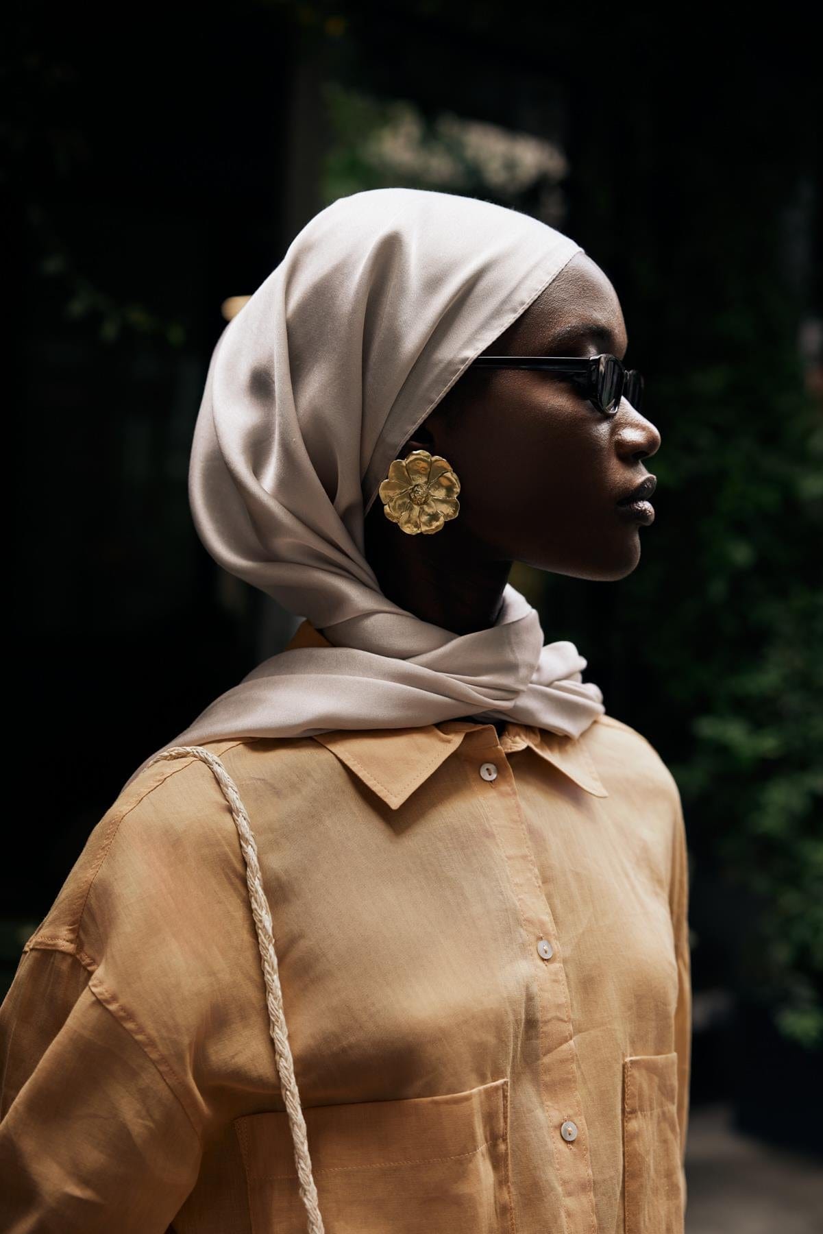 Chantouk Reversible Silk Scarf Camel