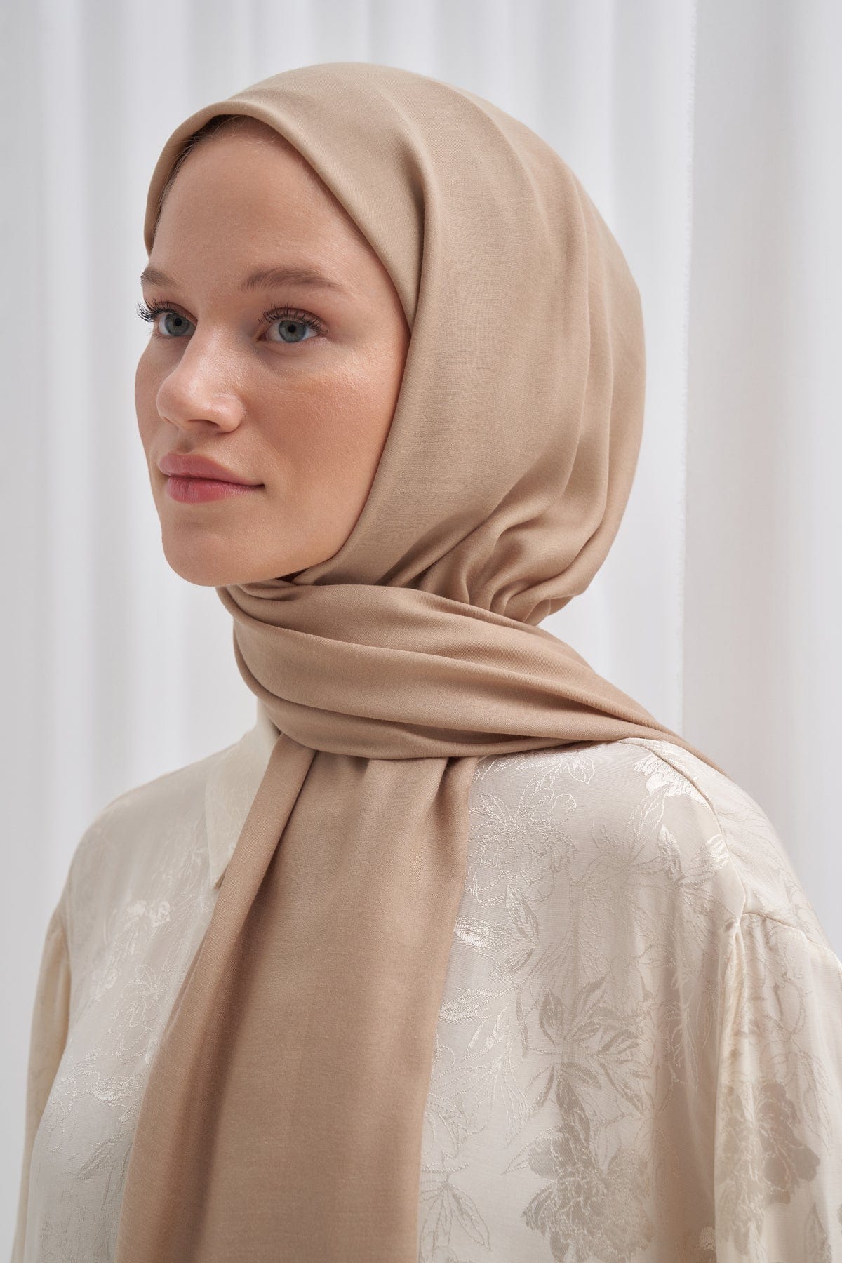 Chantouk Reversible Silk Scarf Gold