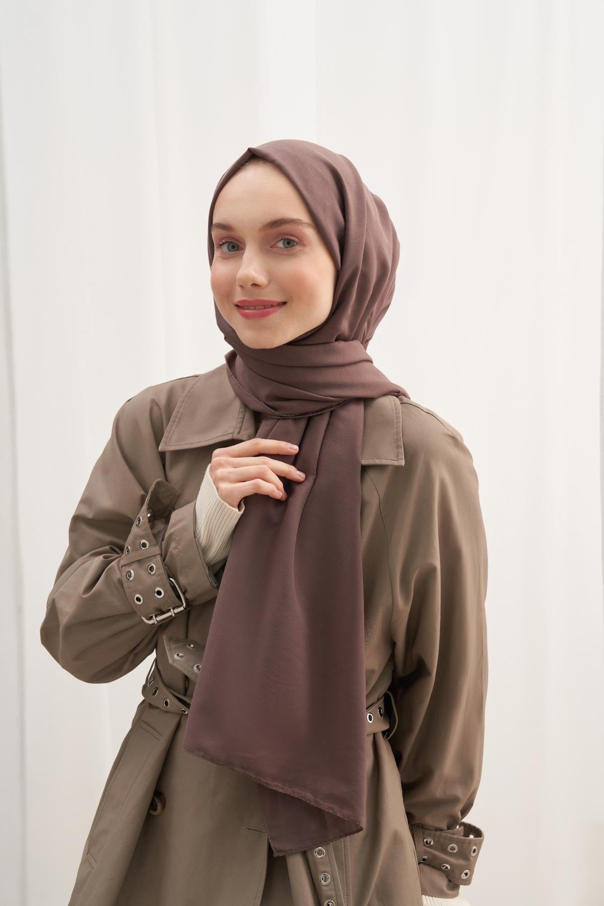 Compact Soft Scarf Soft Brown