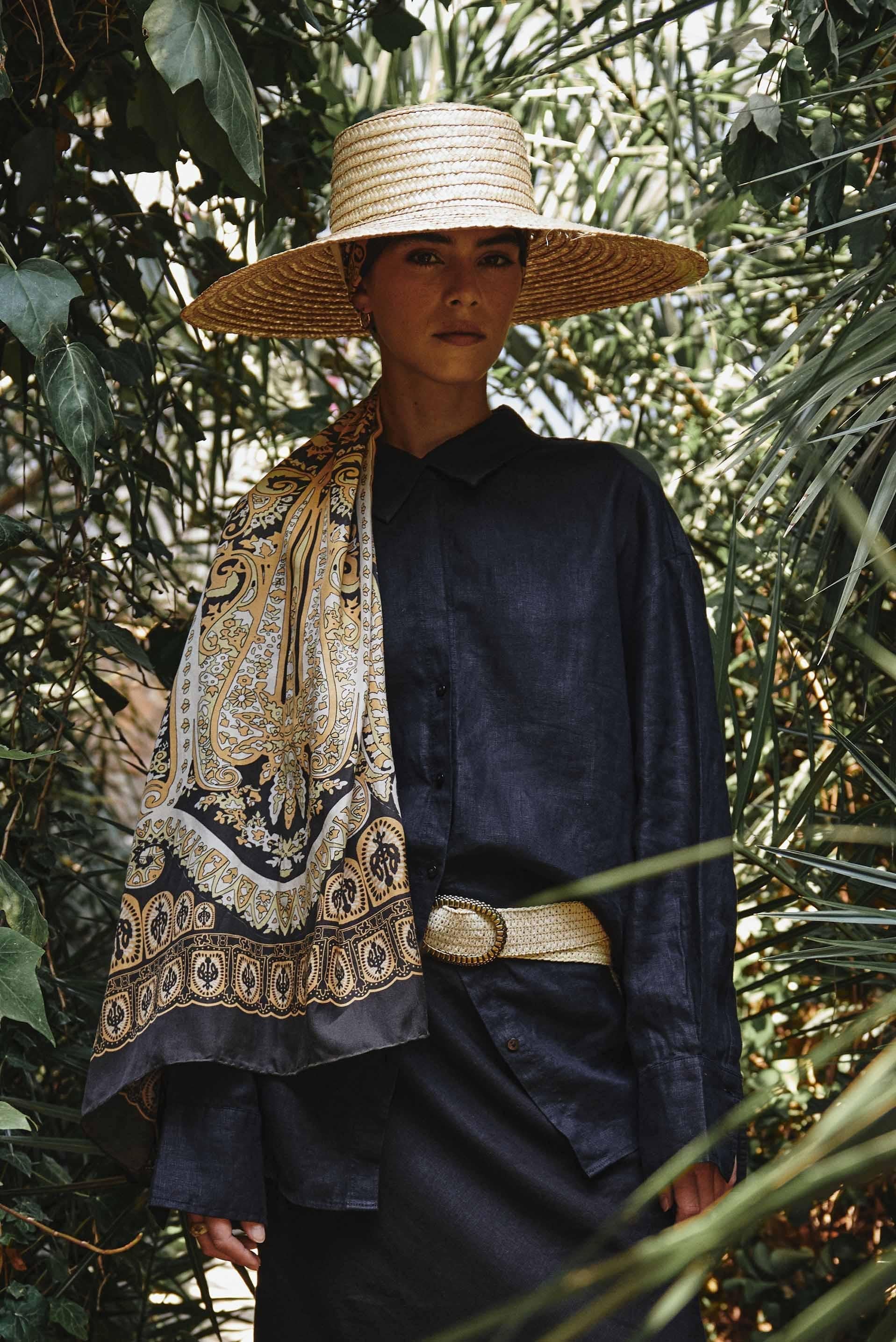 Desert Comfy Silk Scarf Brown
