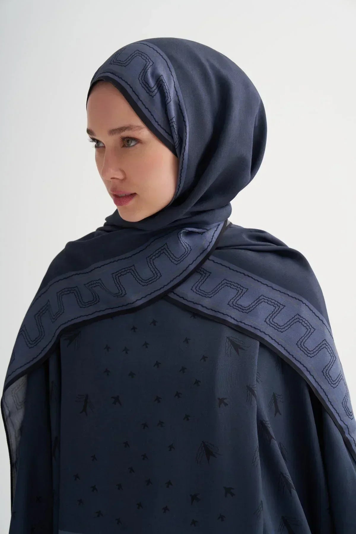 dora-monogram-viscose-scarf-deep-blue-5382 - Carell Hijab