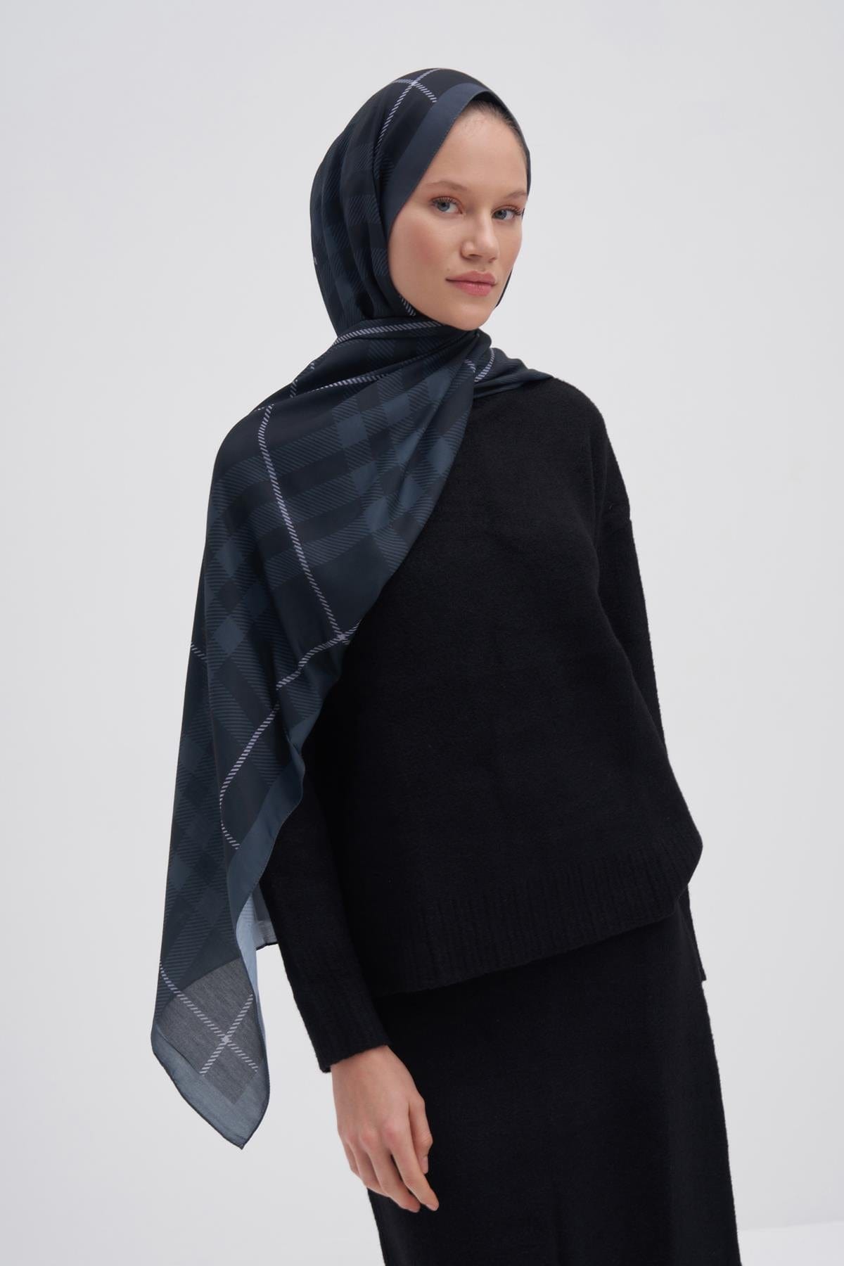 Echo Cuadros Cotton Scarf Dark Green