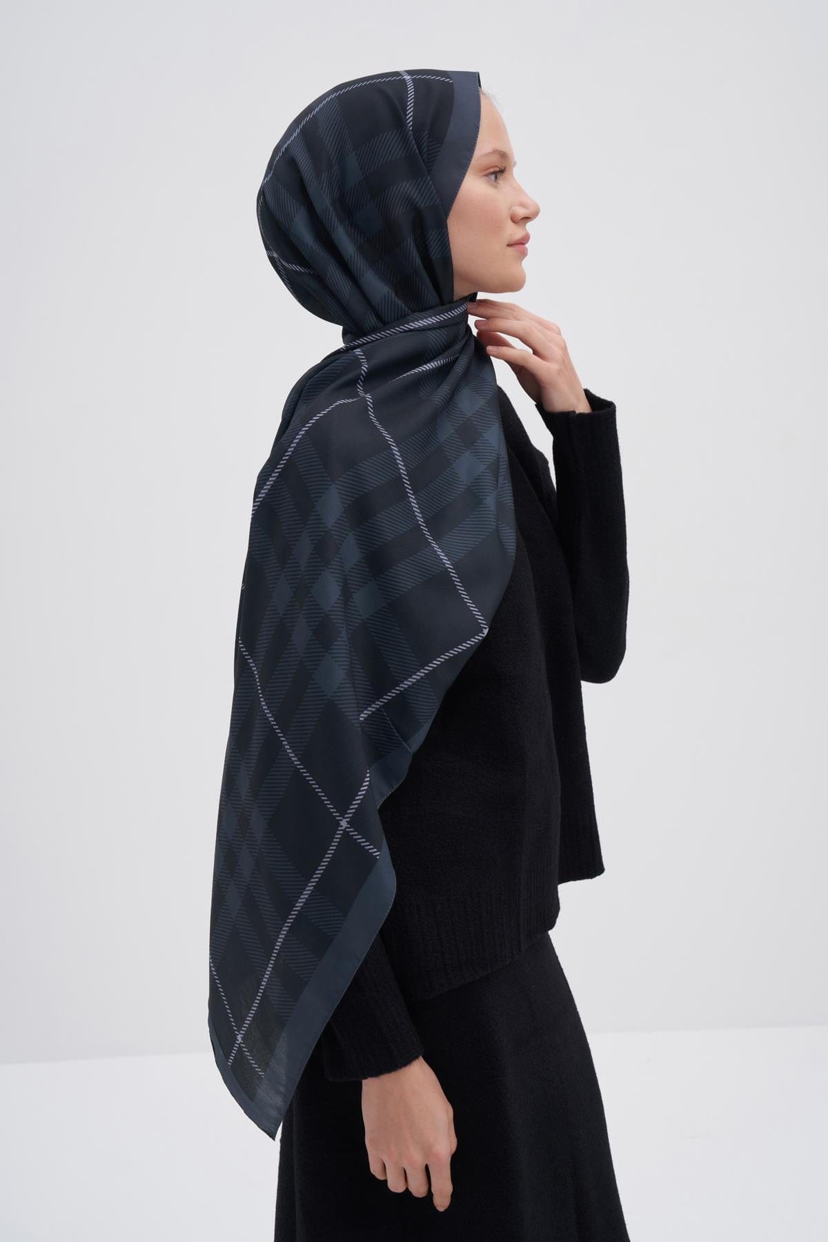 Echo Cuadros Cotton Scarf Dark Green