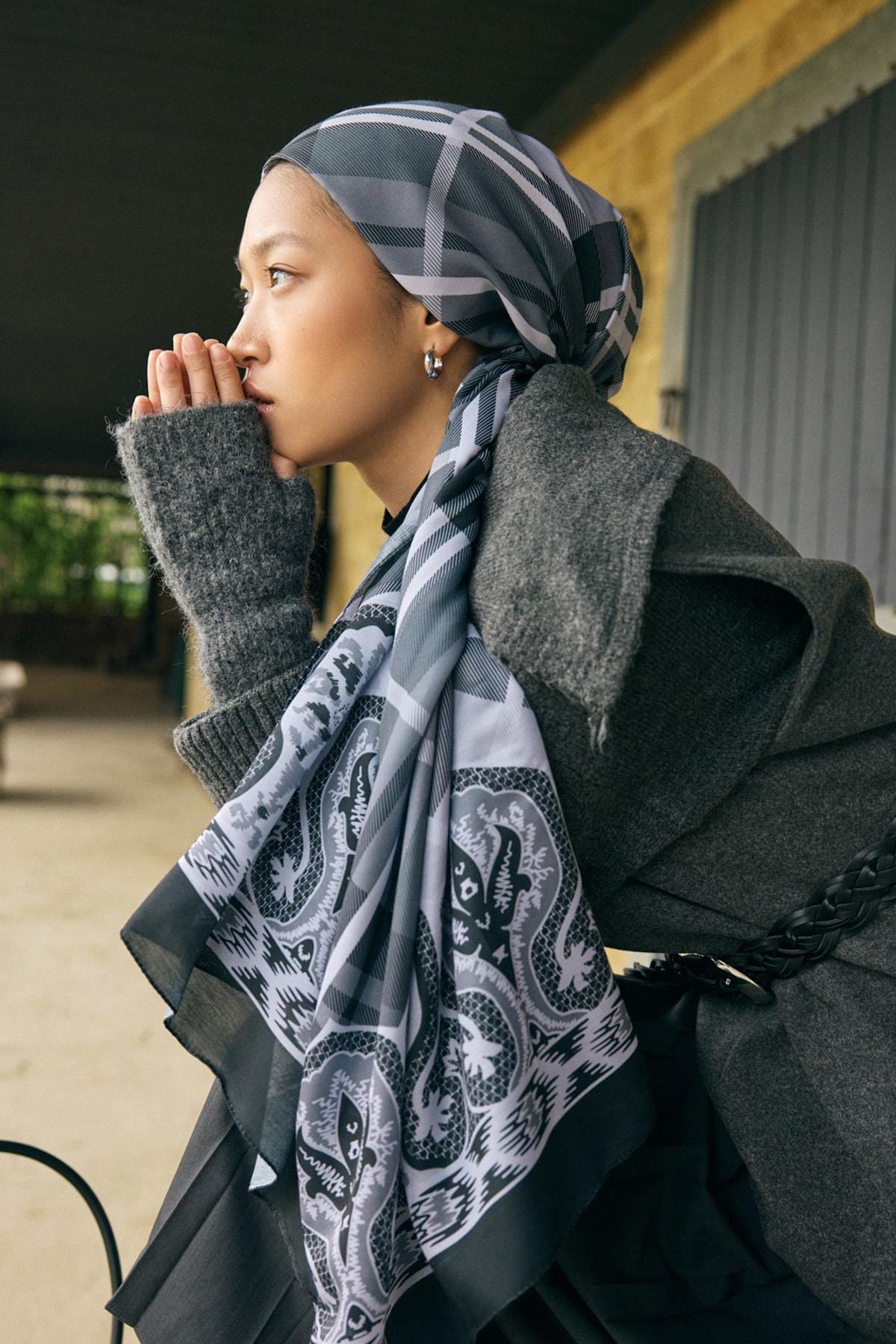 Echo Rustic Cotton Scarf Gray