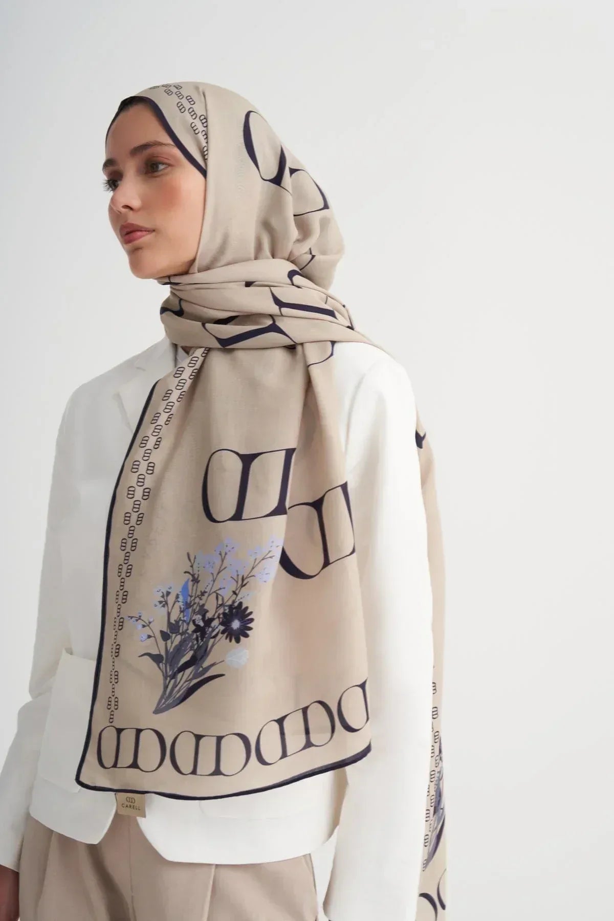 elegance-monogram-viscose-latte-5363 - Carell Hijab
