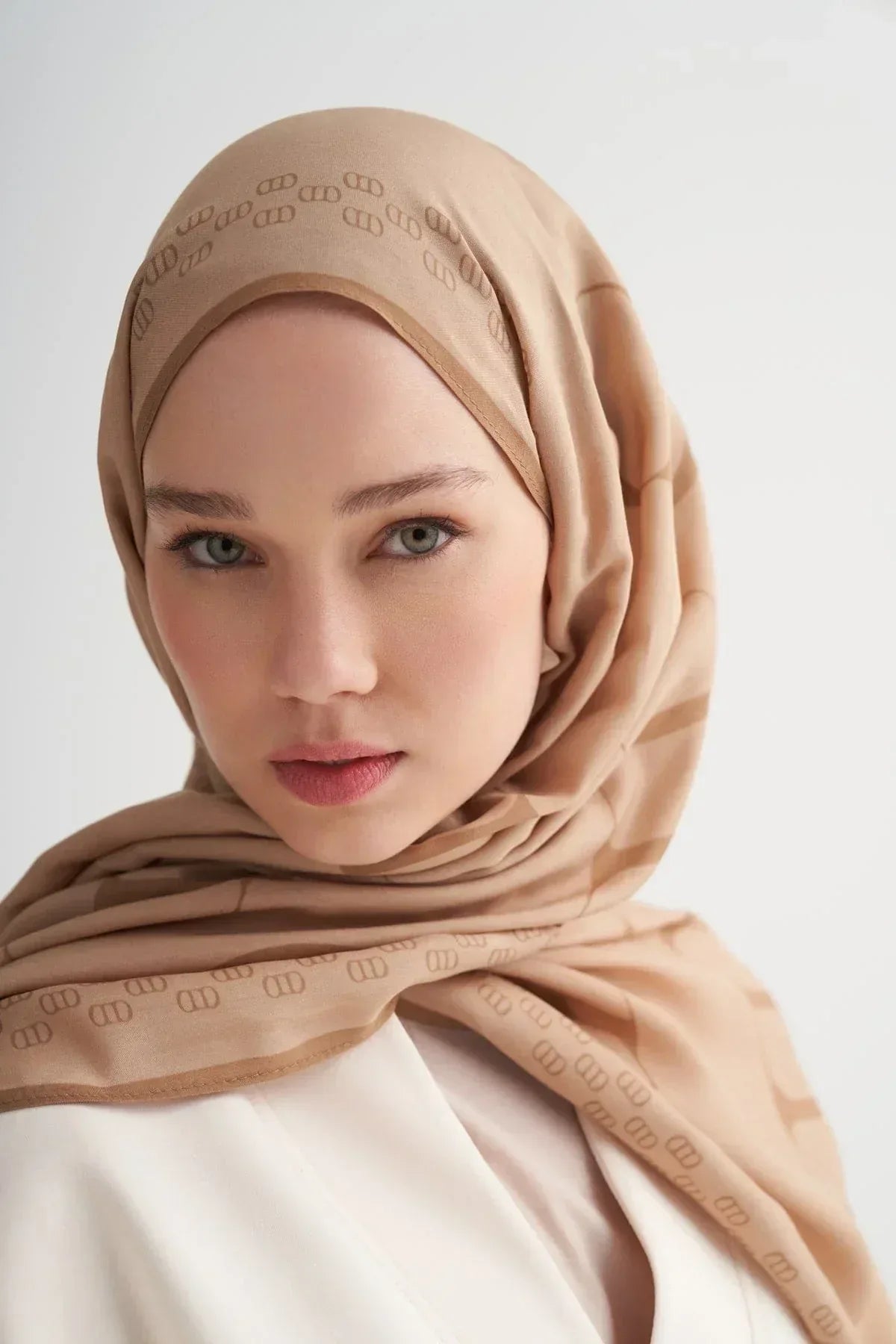 elegance-monogram-viscose-scarf-camel-5372 - Carell Hijab