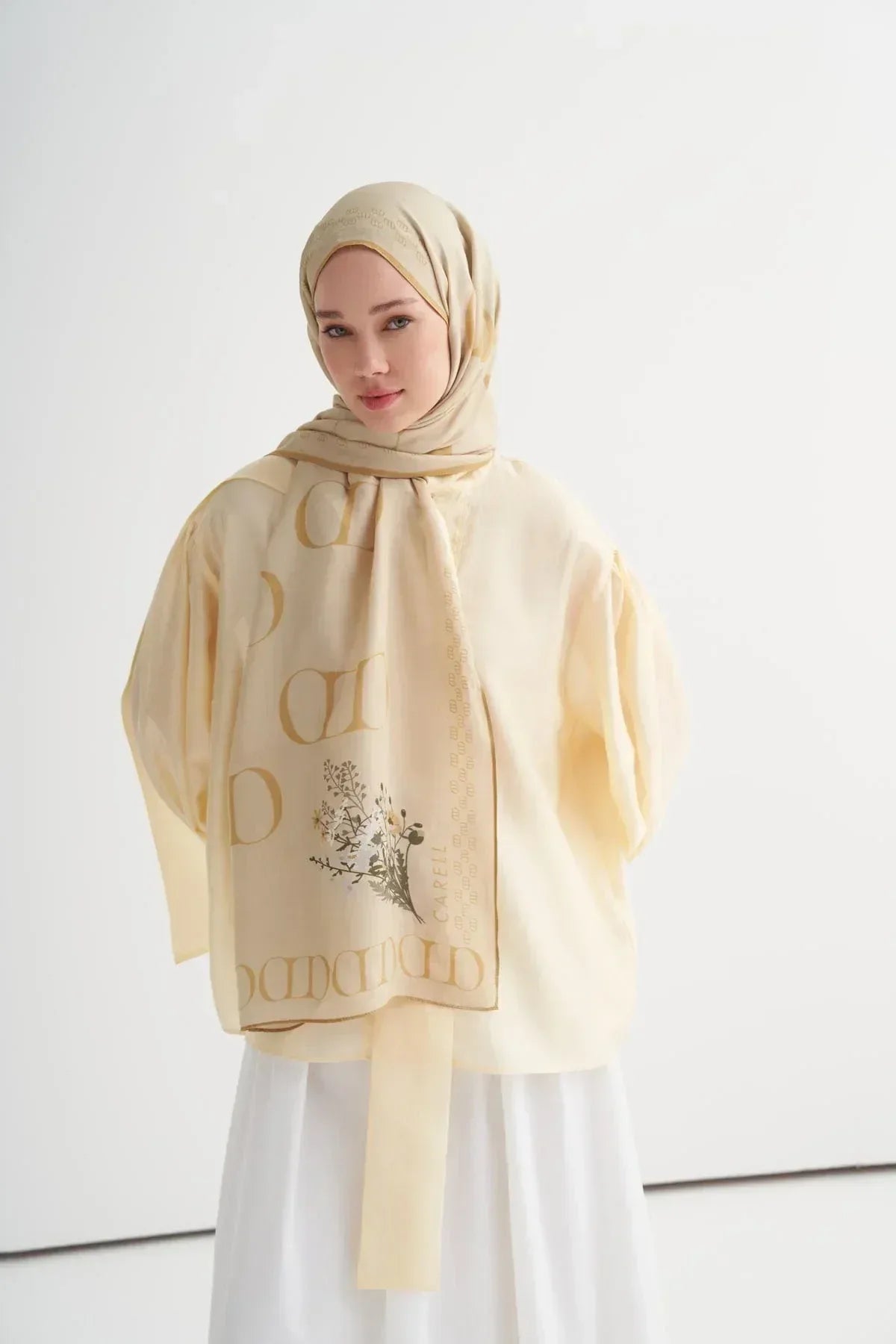 elegance-monogram-viscose-soft-yellow-5354 - Carell Hijab