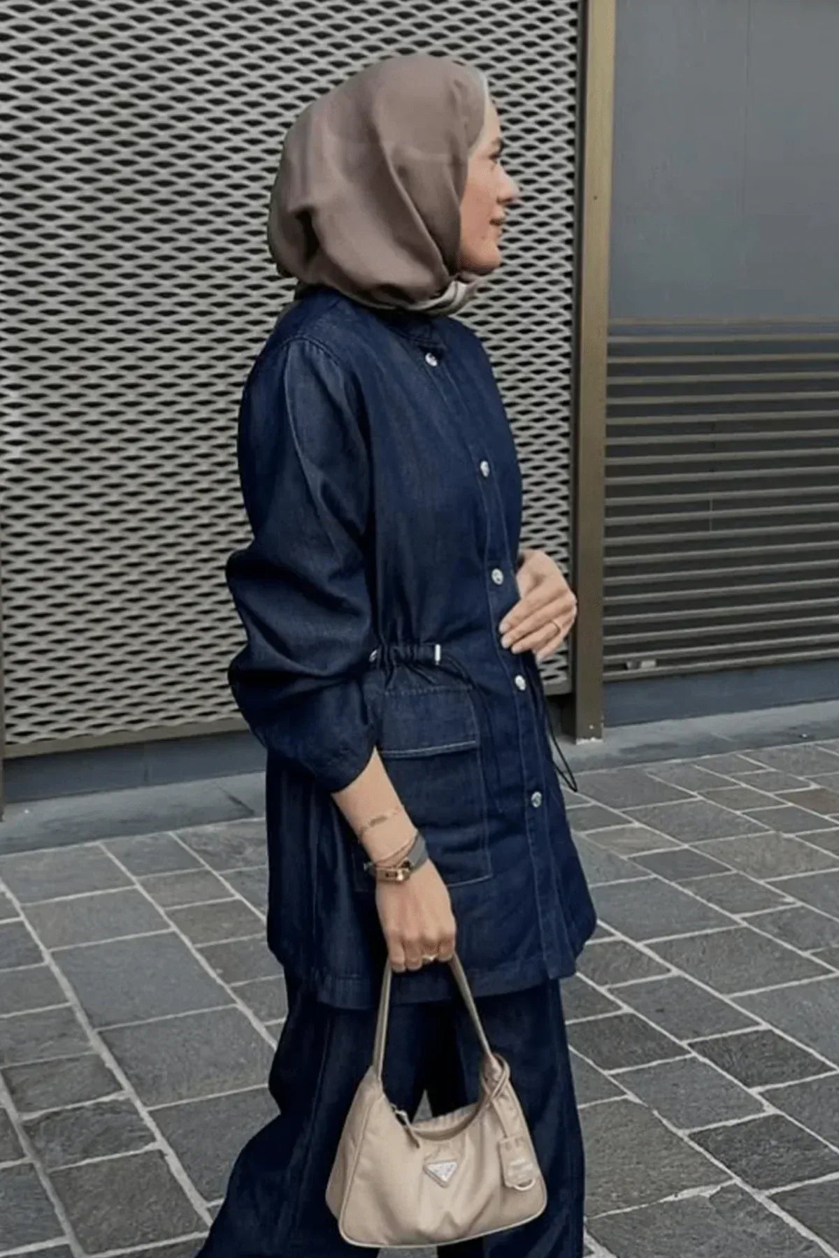 elif-topdag-s-choice-gwen-tencel-denim-jacket-dark-blue-4215 - Carell Hijab