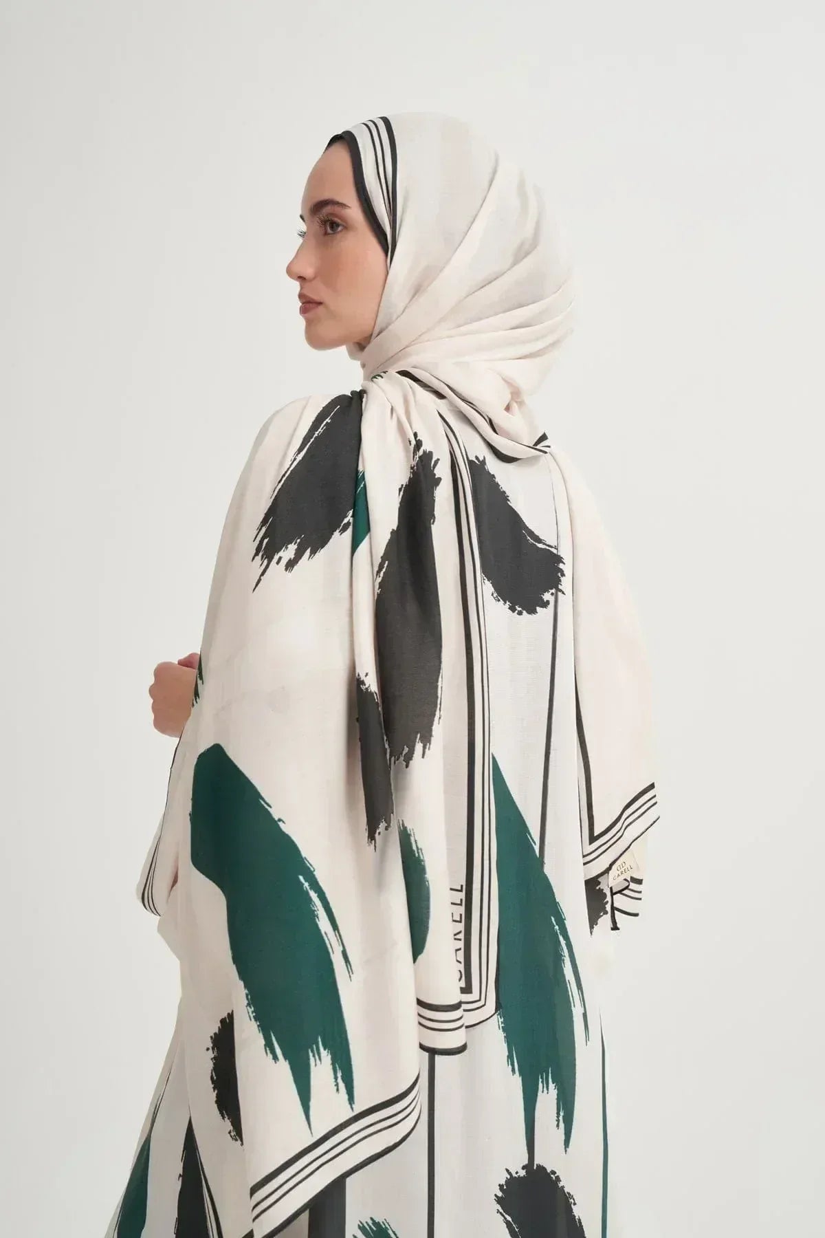 emera-monogram-viscose-scarf-cream-4511 - Carell Hijab