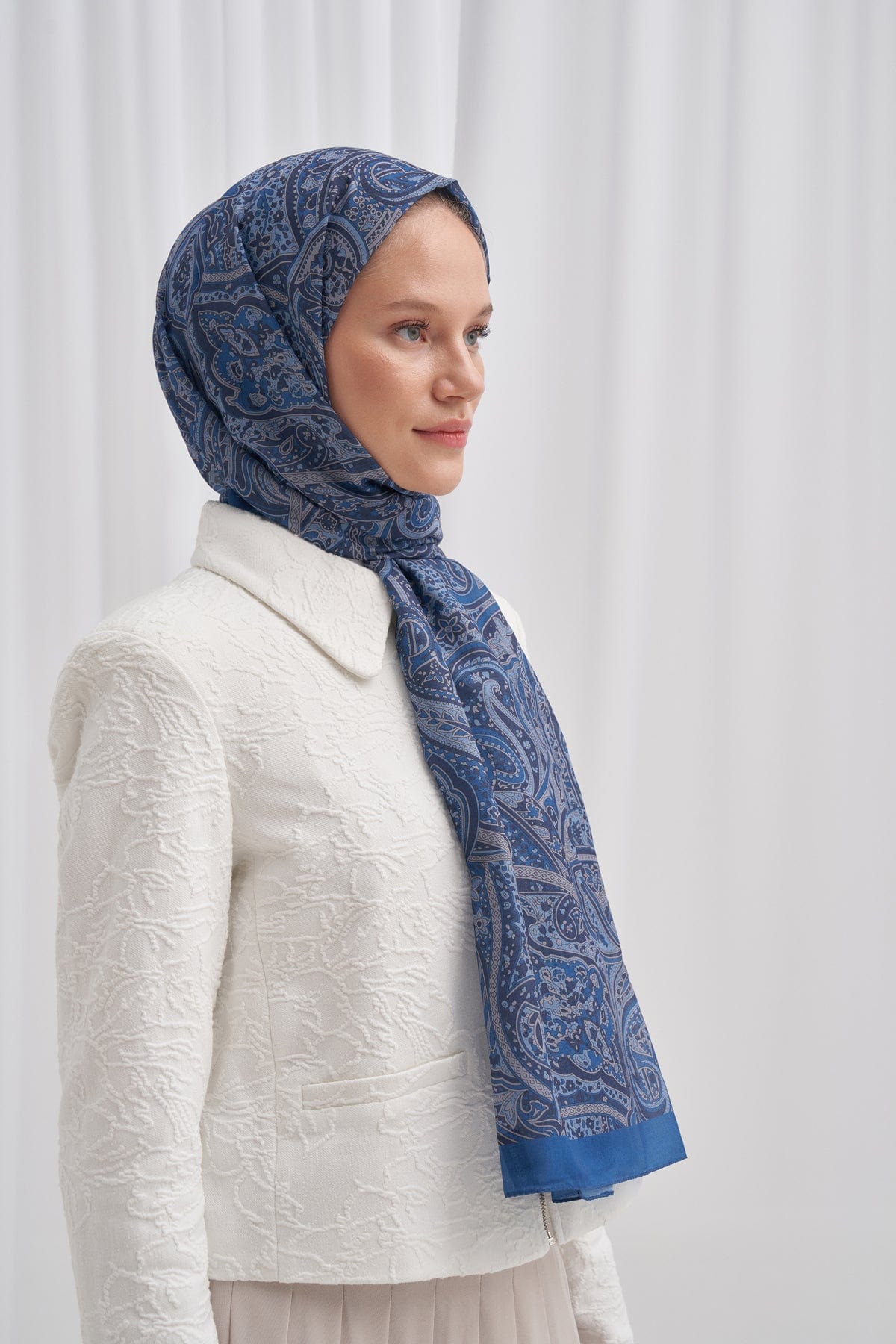 Ephesus Nilla Cotton Scarf Blue