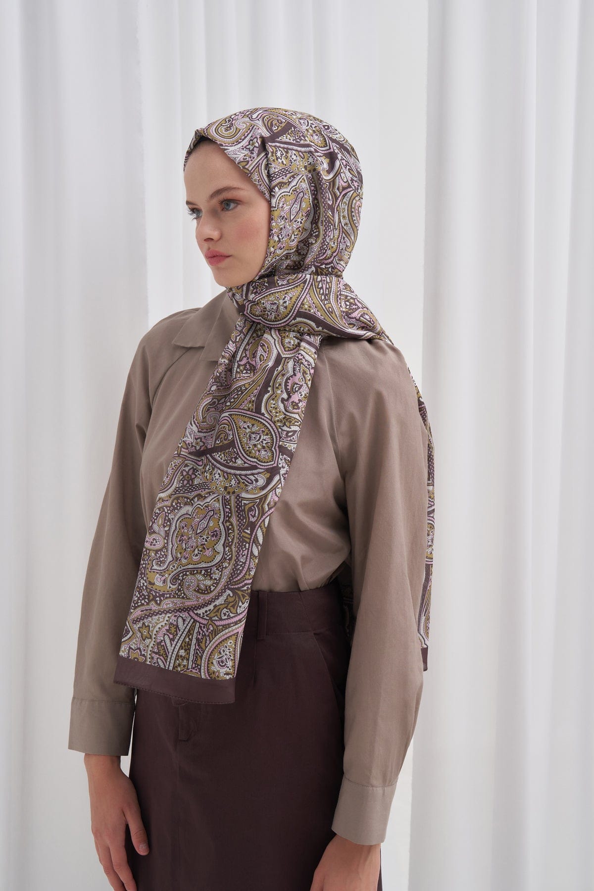 Ephesus Nilla Cotton Scarf Brown