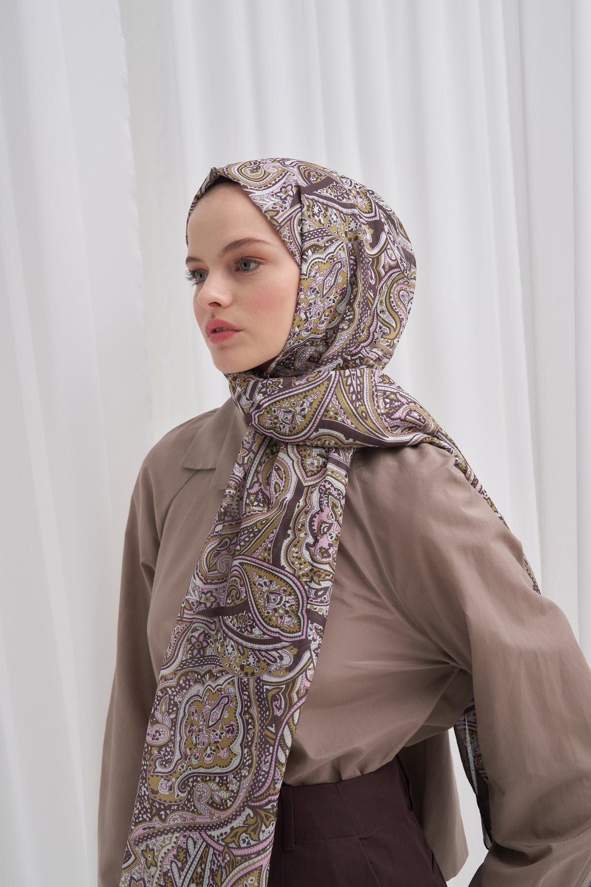 Ephesus Nilla Cotton Scarf Brown