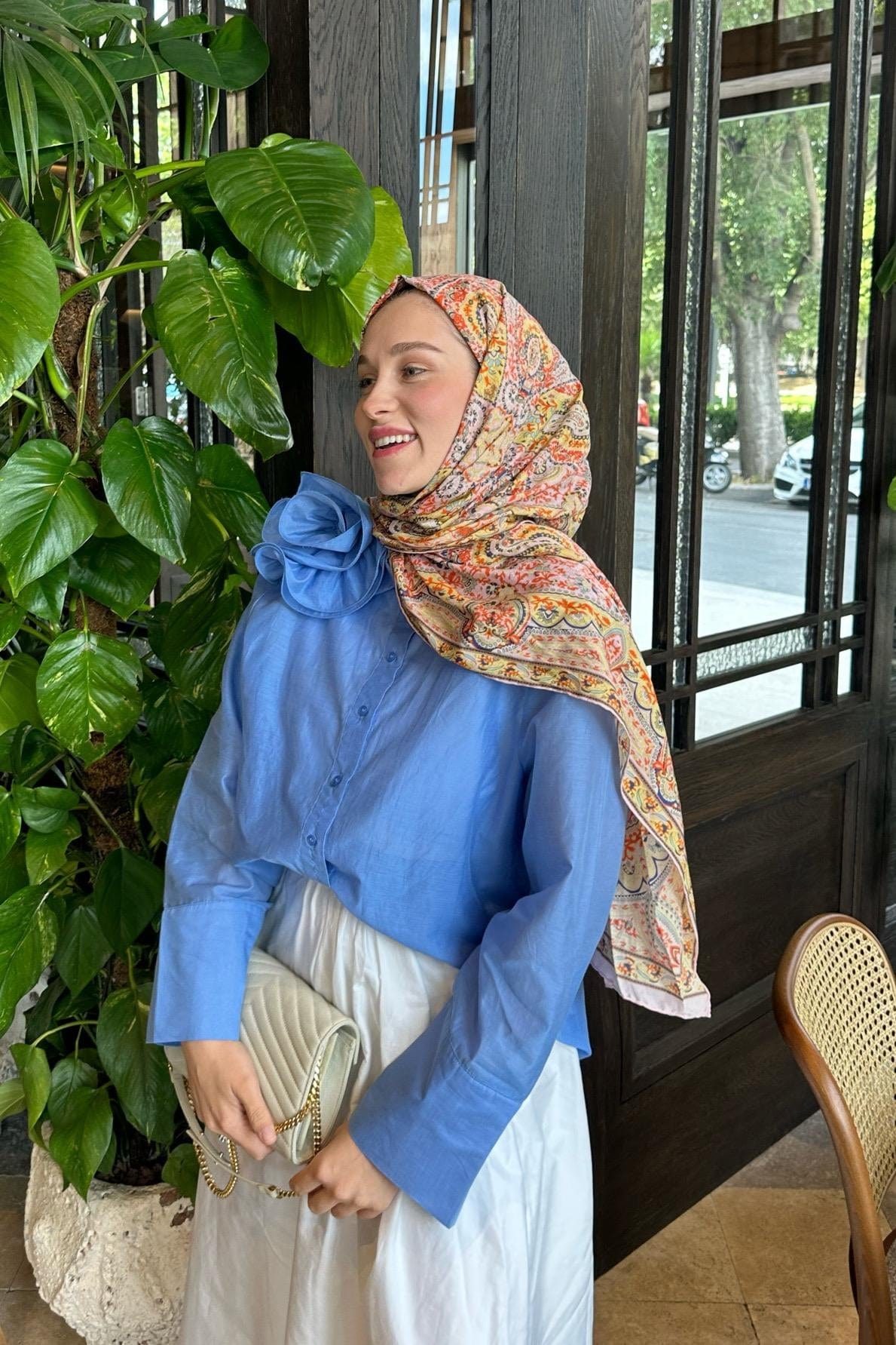 Esra's Choice Sunset Comfy Silk Scarf