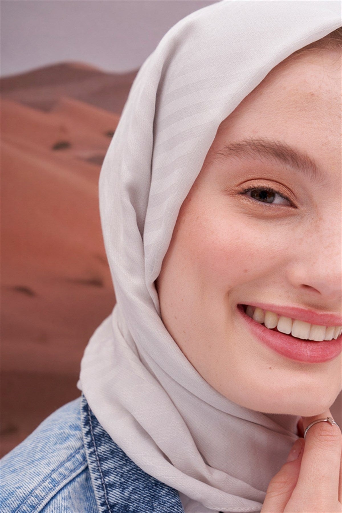 Fasone Modal Jacquard Scarf Silver