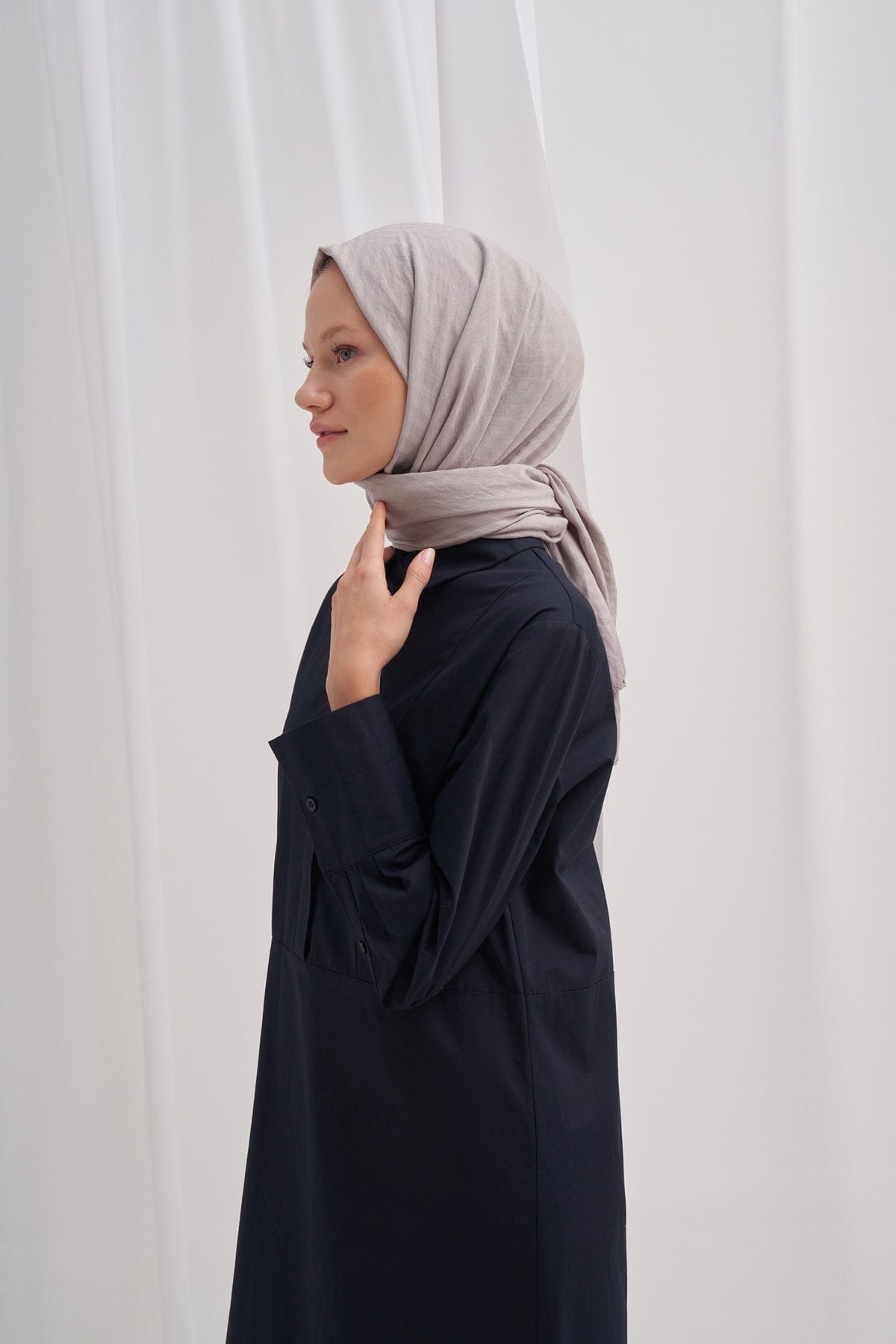 Fasone Modal Jacquard Scarf Smoky