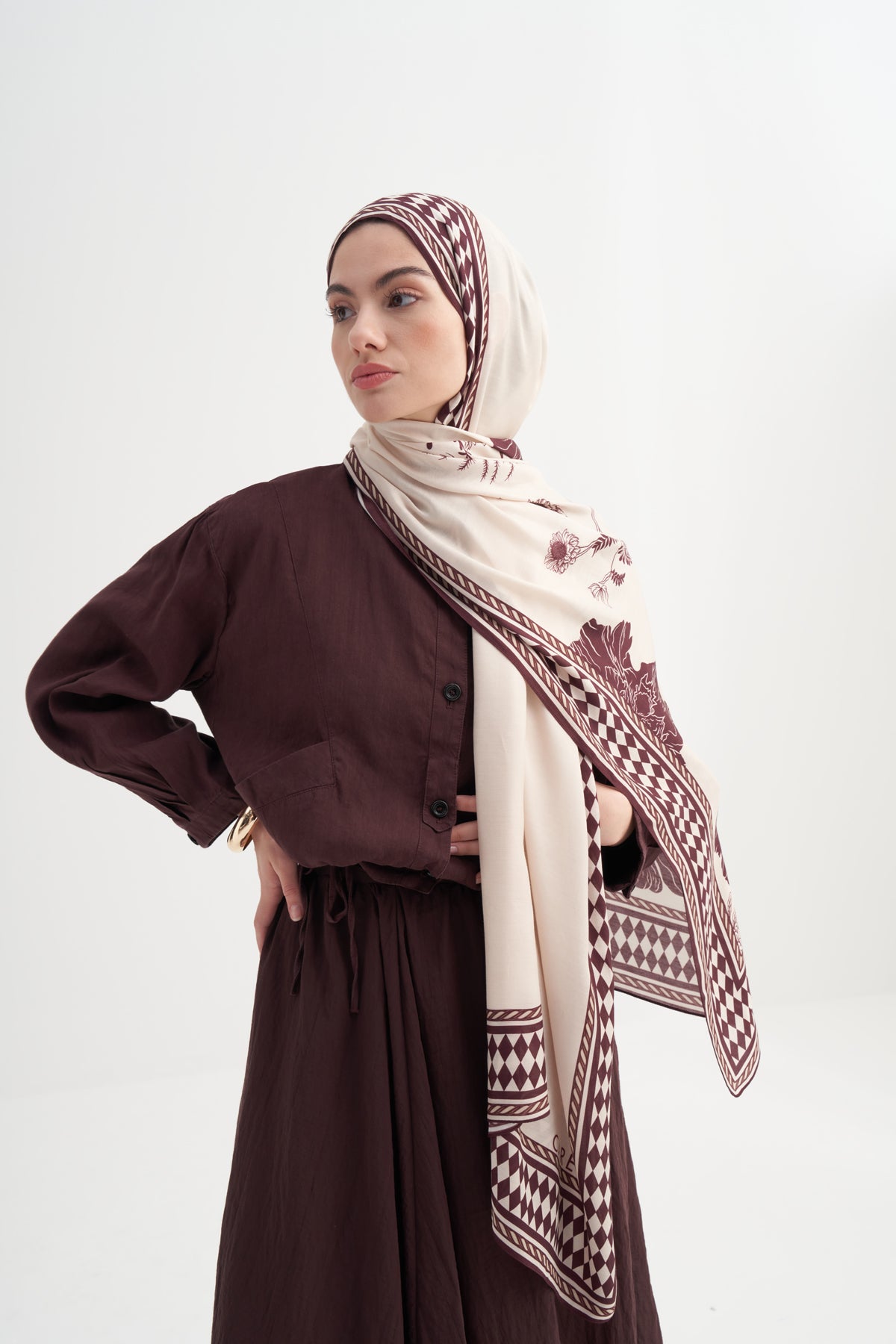 Fiora Incira Viscose Scarf Cream