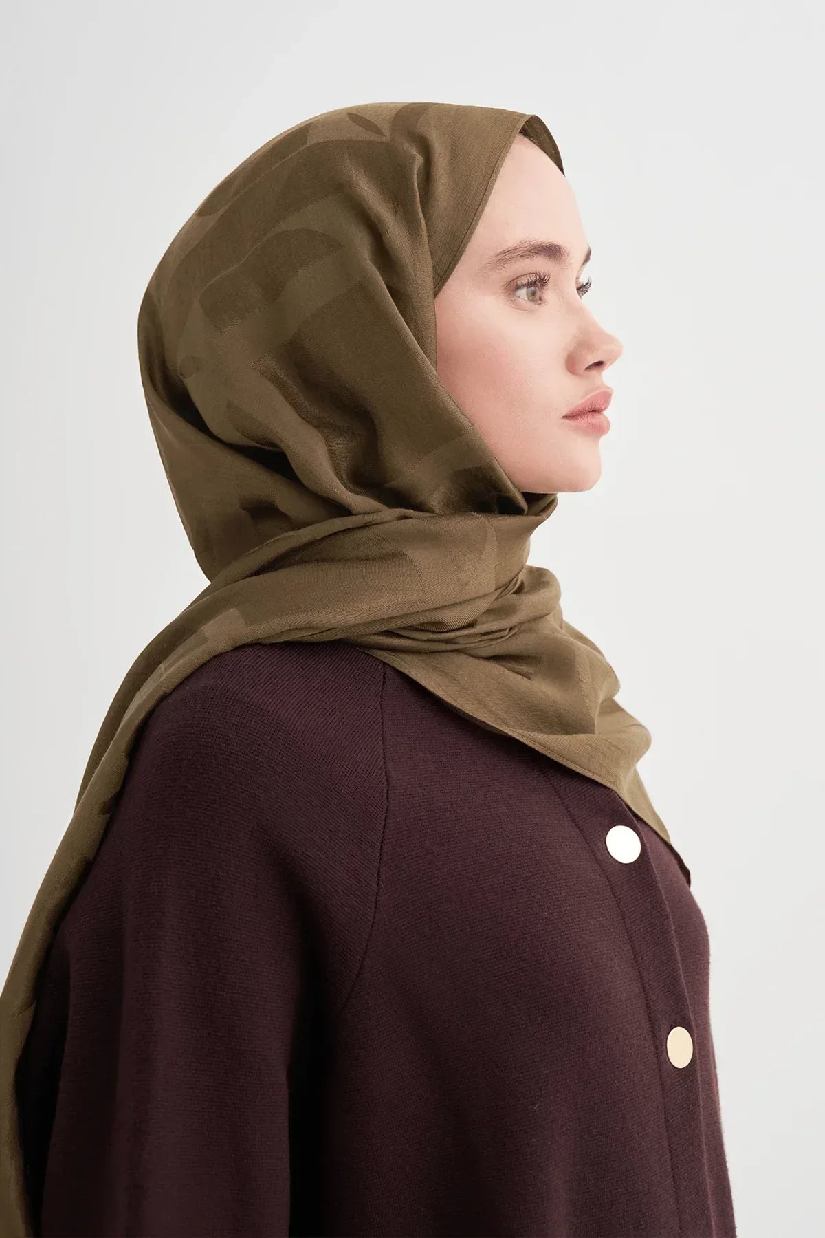 geometric-pattern-liora-cotton-scarf-walnut-5421 - Carell Hijab