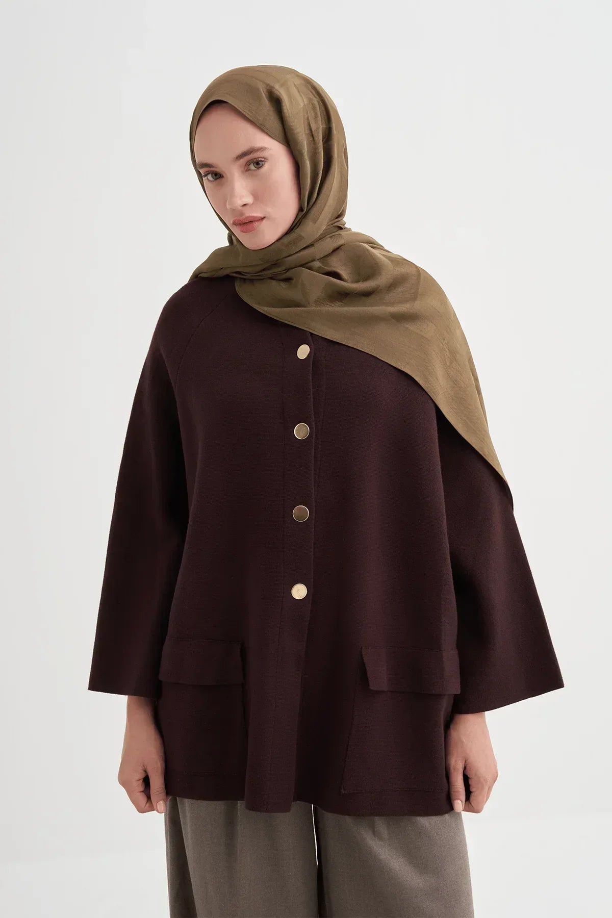 geometric-pattern-liora-cotton-scarf-walnut-5422 - Carell Hijab