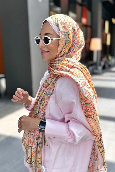 Gülşah's Choice Sunset Comfy Silk Scarf