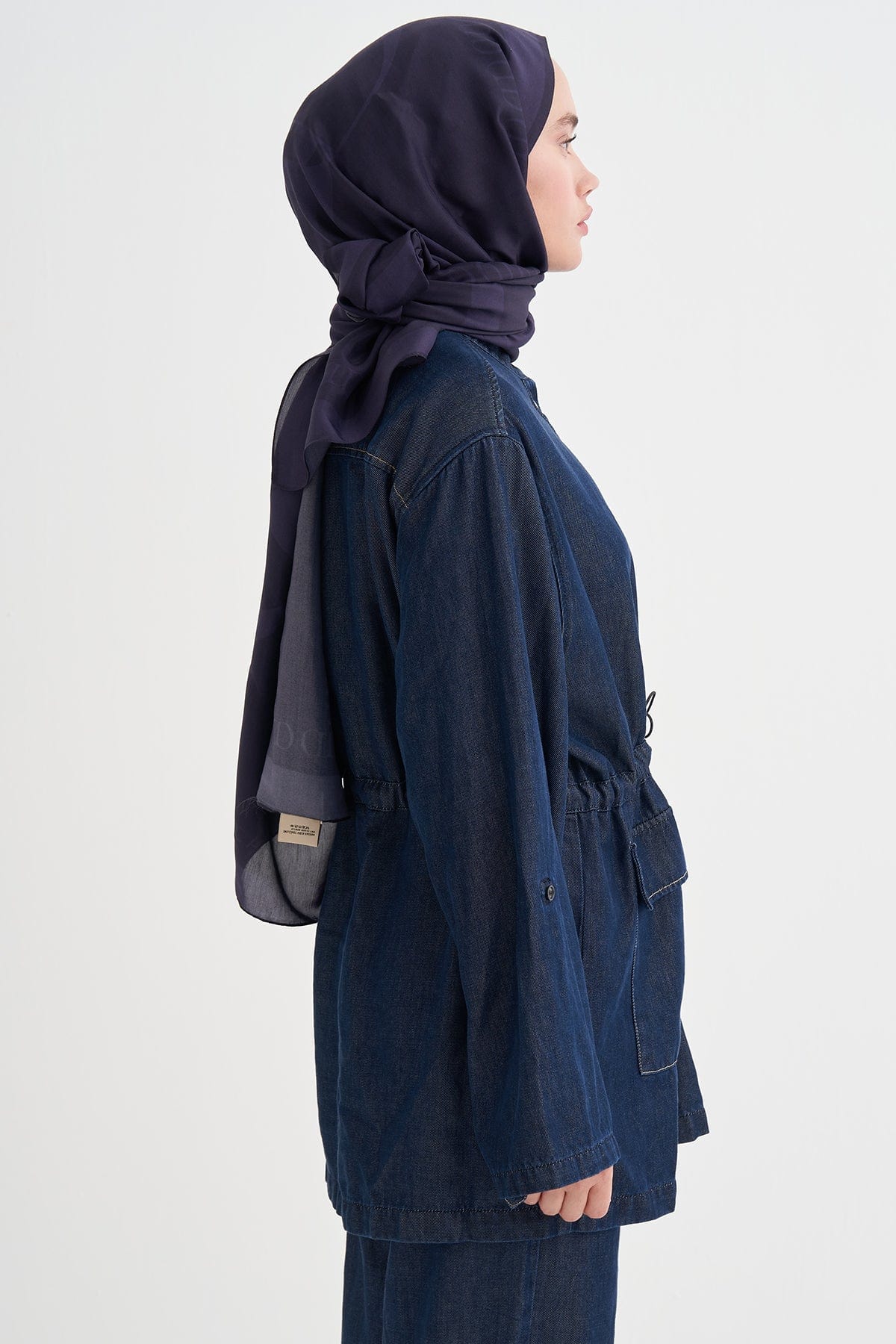Gwen Tencel Denim Jacket Dark Blue