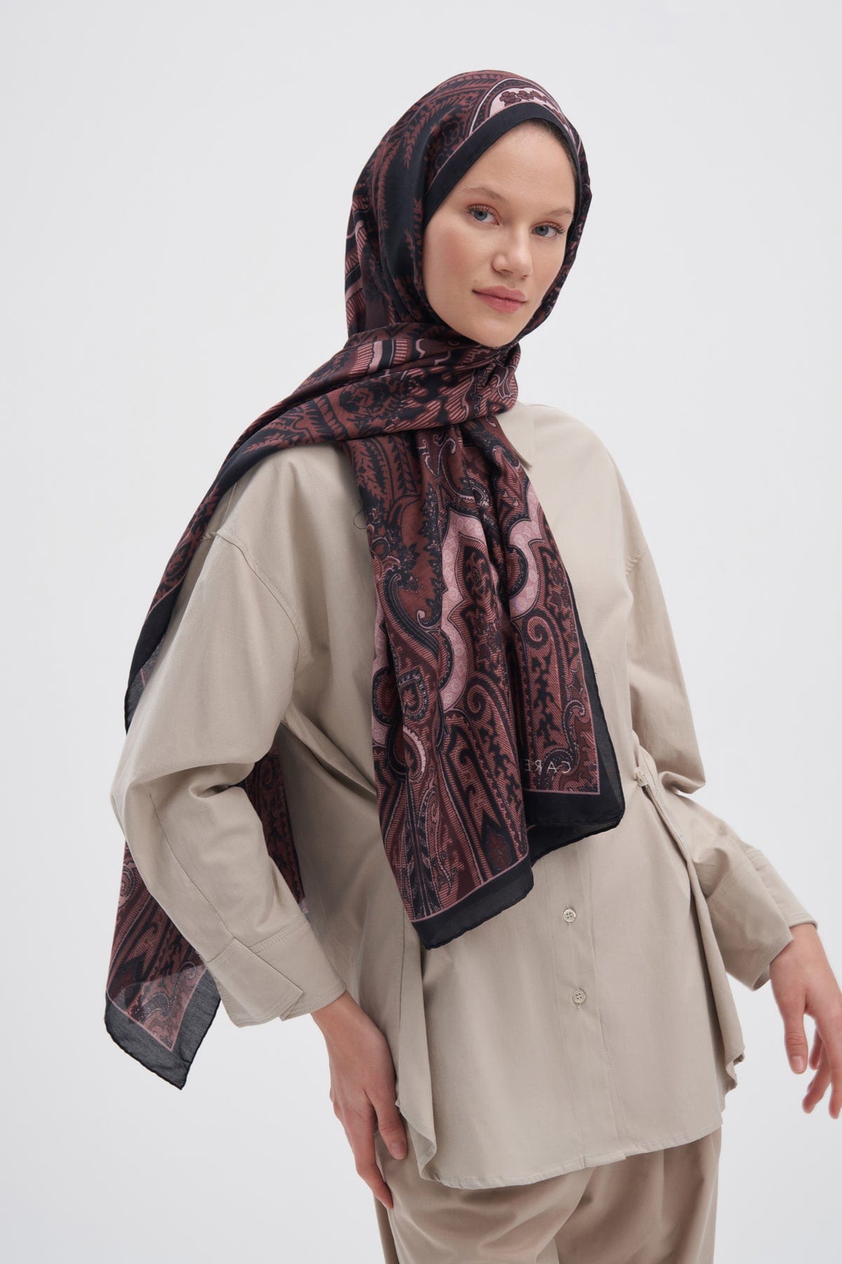 Harmony Early Silk Scarf Damson