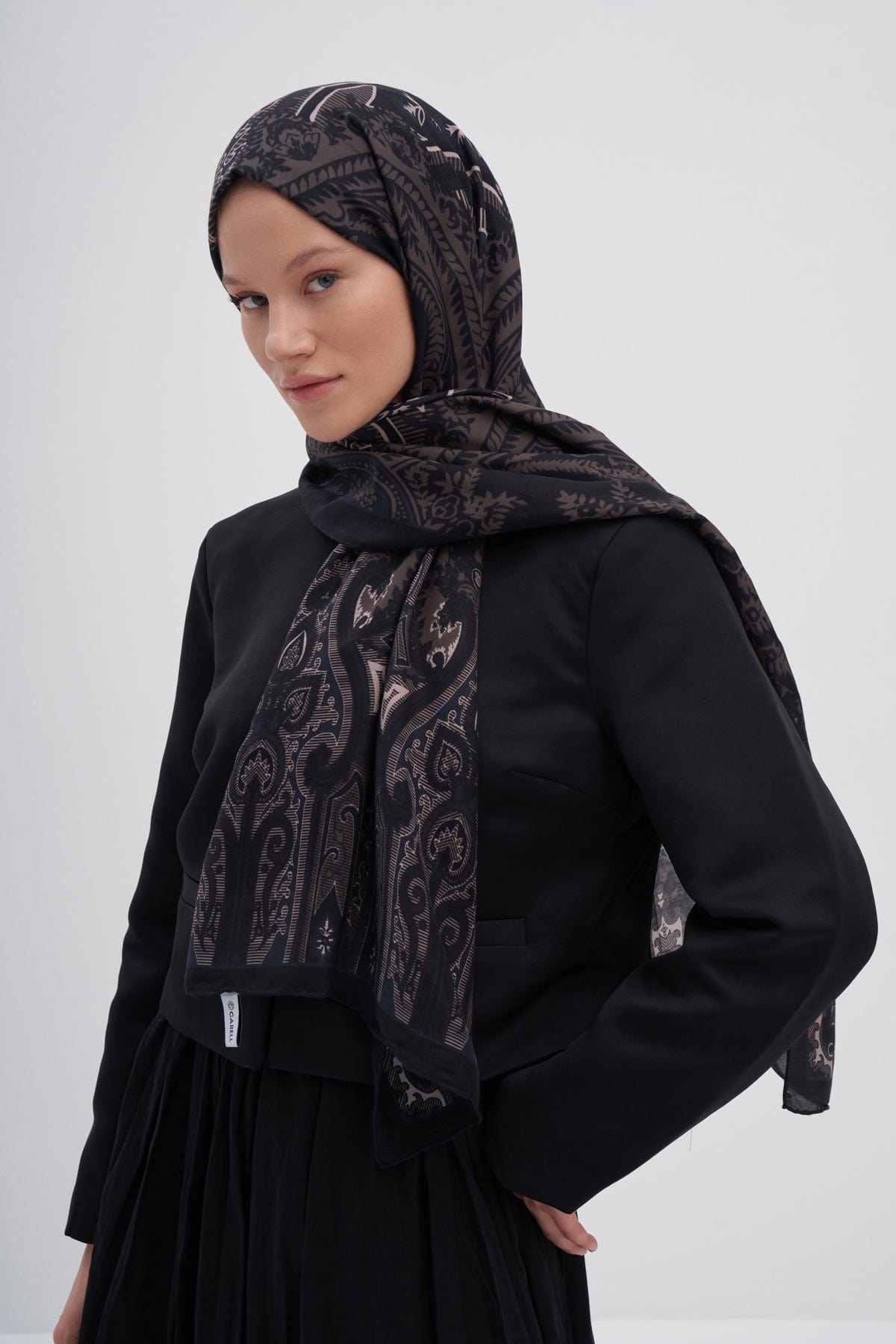 Harmony Early Silk Scarf Mink