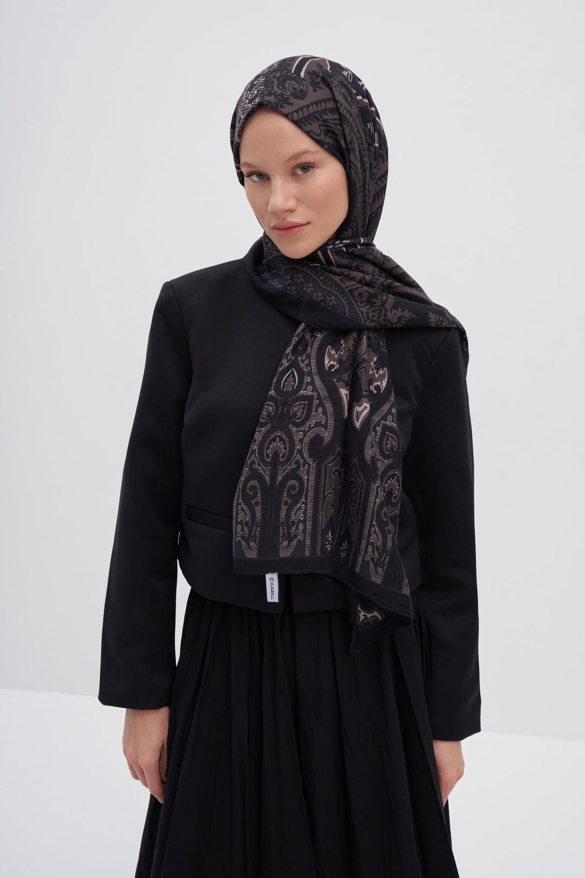 Harmony Early Silk Scarf Mink