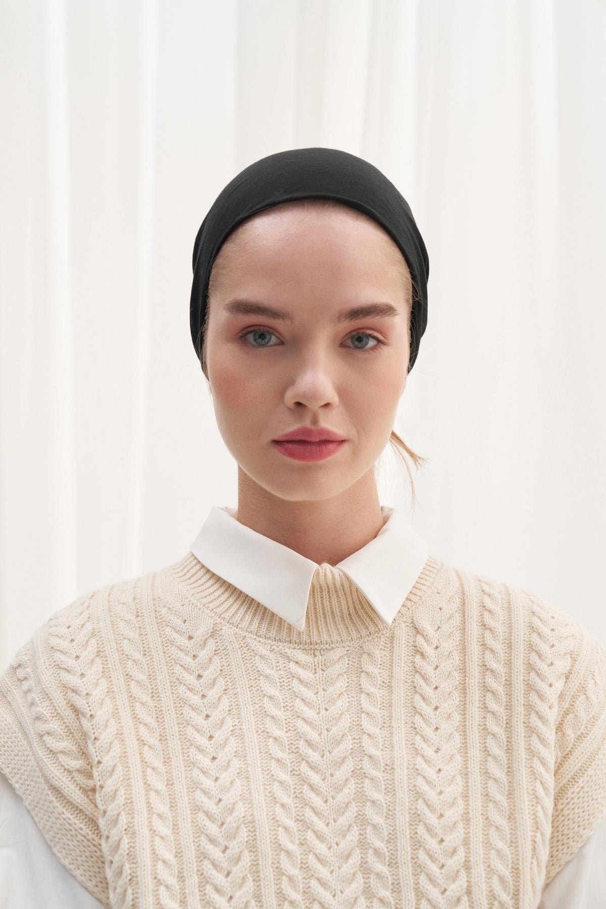 Inner Hijab Cap Black