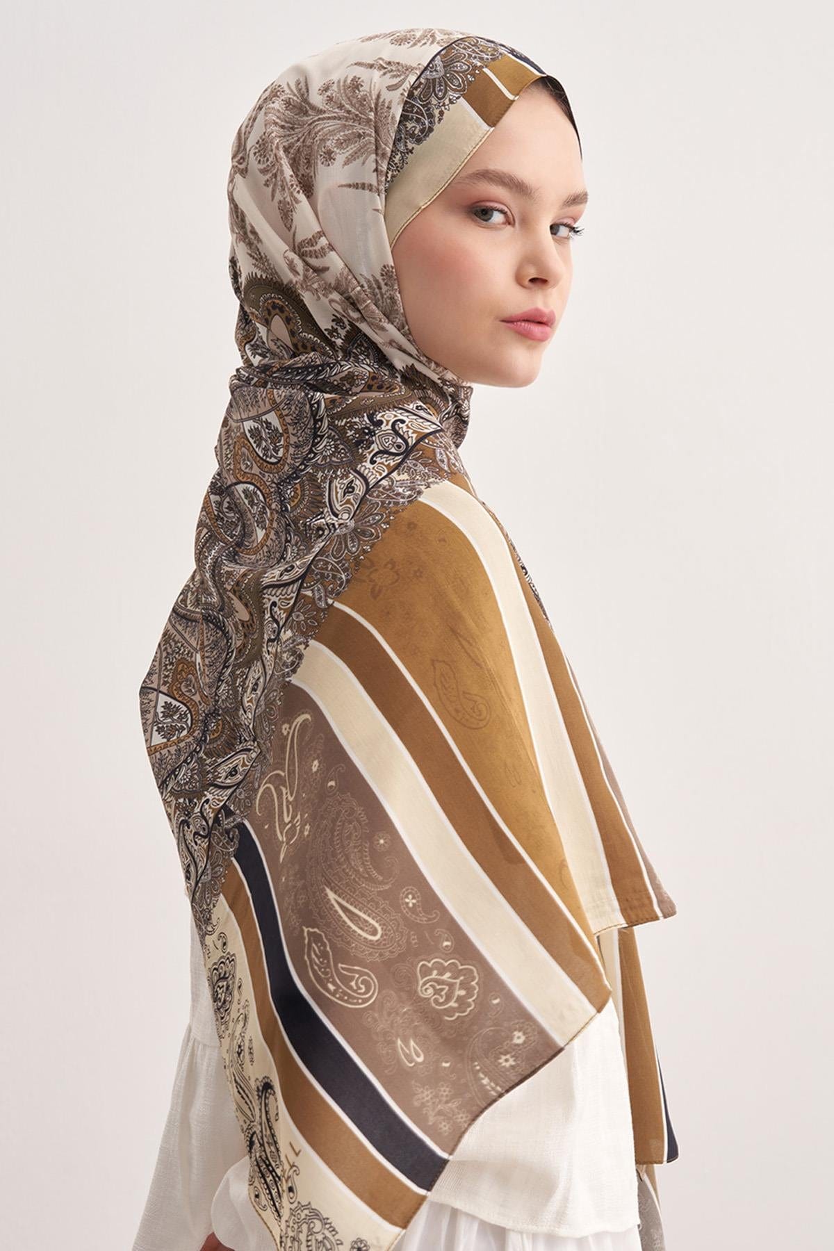 Ivory Vela Viscose Scarf Hazel