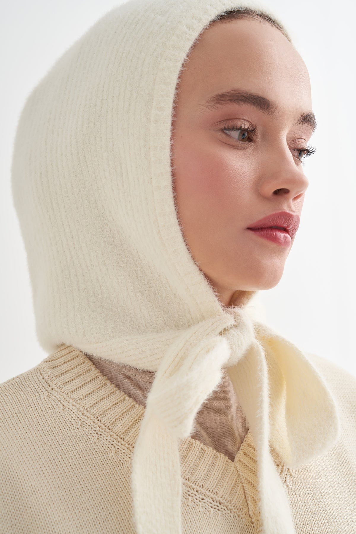 Knit Balaclava Pearl