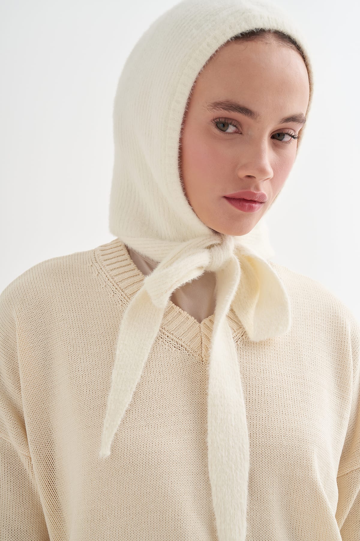 Knit Balaclava Pearl